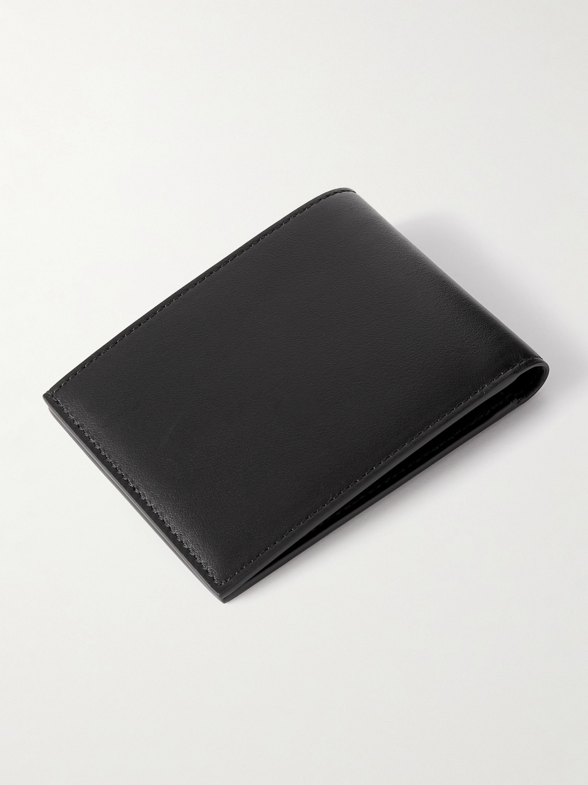 Shop Sulka Logo-debossed Leather Billfold Wallet In Black