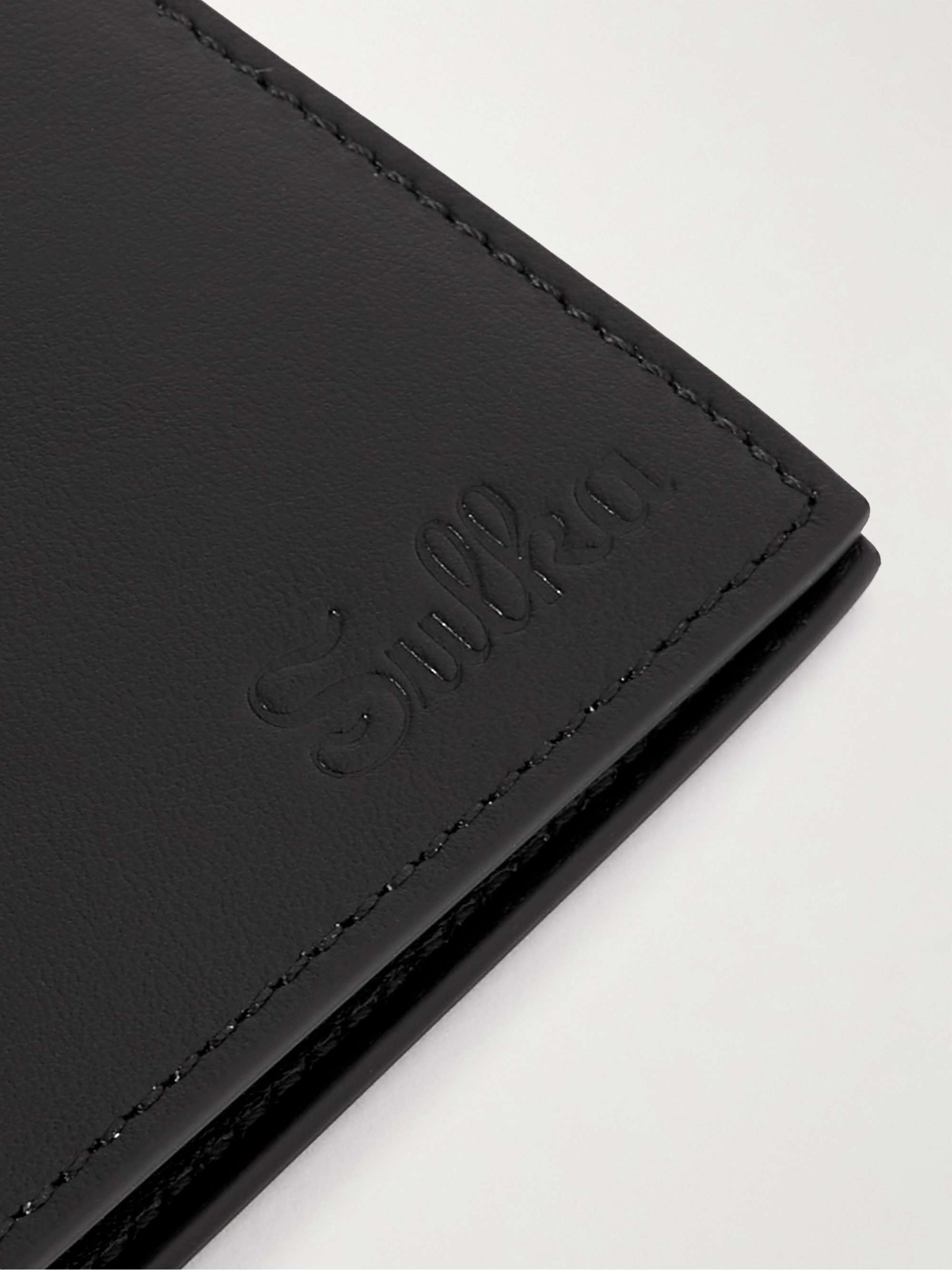 SULKA Logo-Debossed Leather Billfold Wallet
