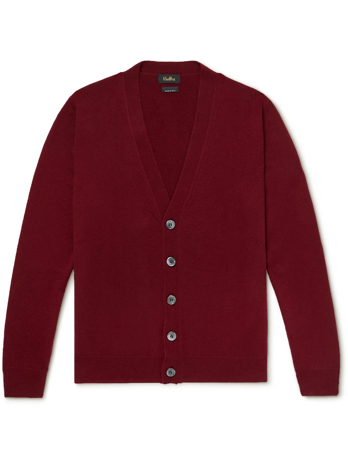 Sulka Cashmere Cardigan In Red