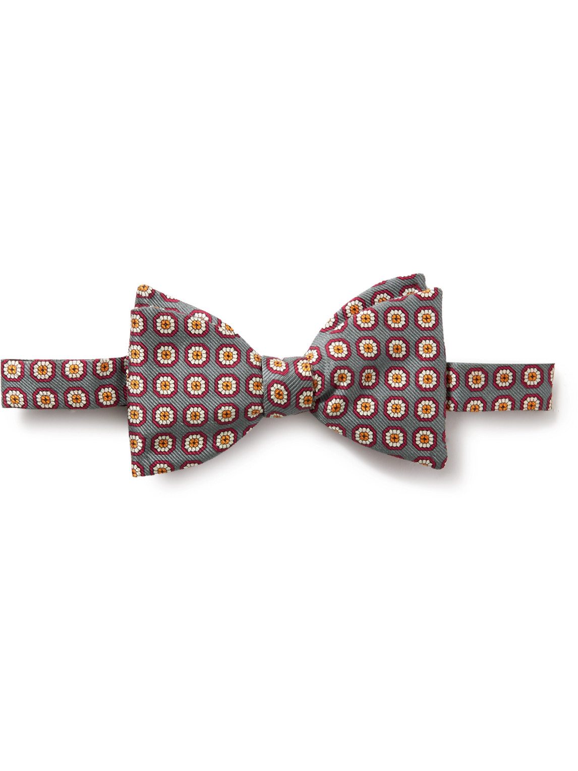 Sulka Pre-tied Printed Silk-twill Bow Tie In Red