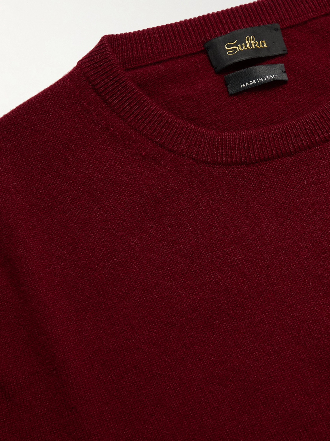 Shop Sulka Cashmere Sweater In Red