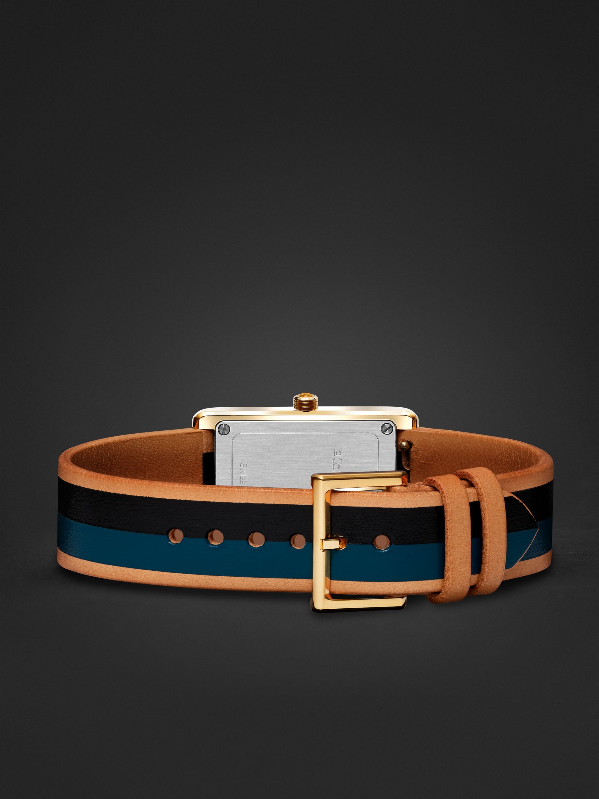 LA CALIFORNIENNE Daybreak Automatic 24mm Gold-Plated and Leather Watch, Ref. No. DB-13