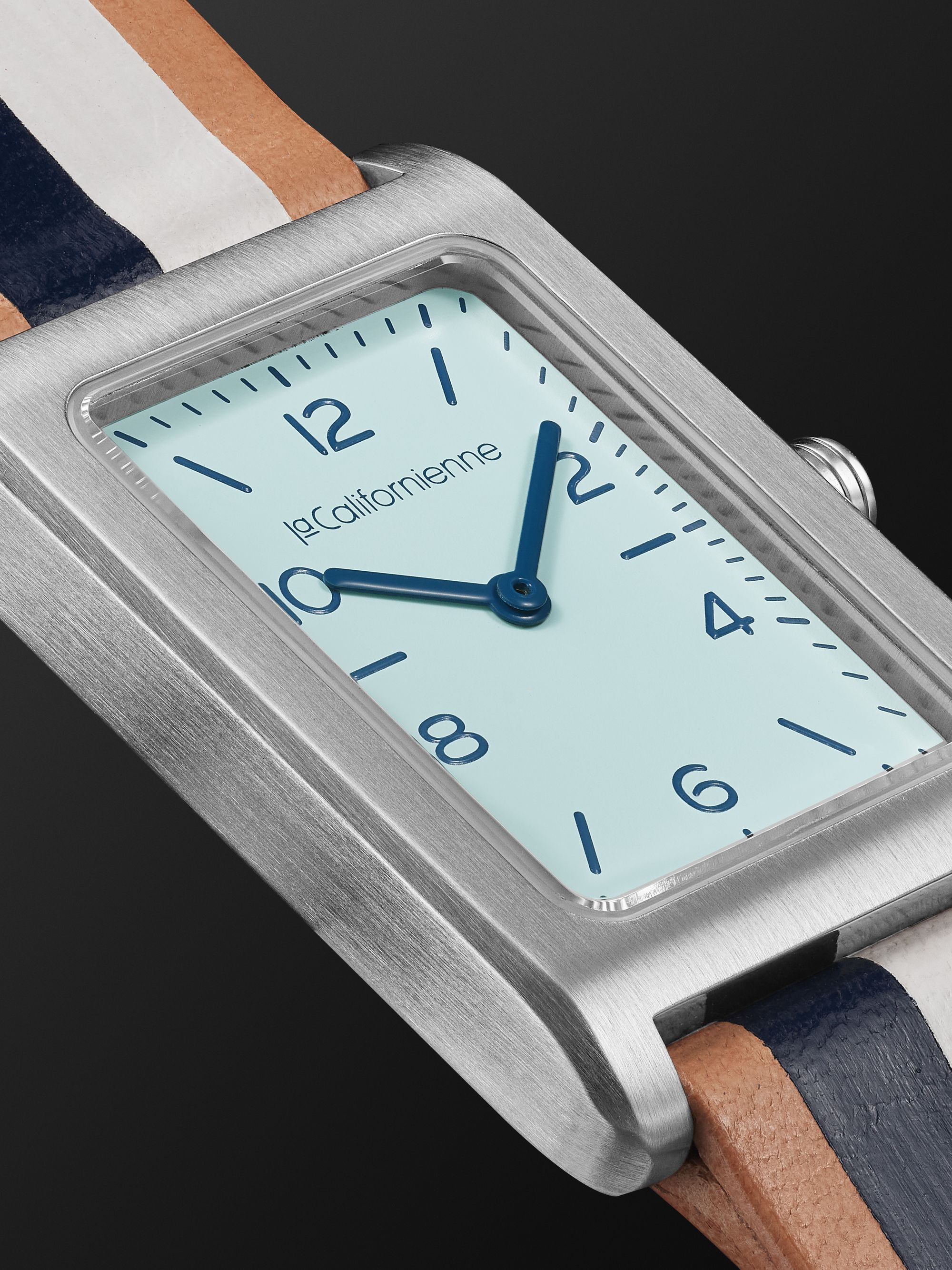 LA CALIFORNIENNE Daybreak 24mm Stainless Steel and Leather Watch, Ref. No. DB-14