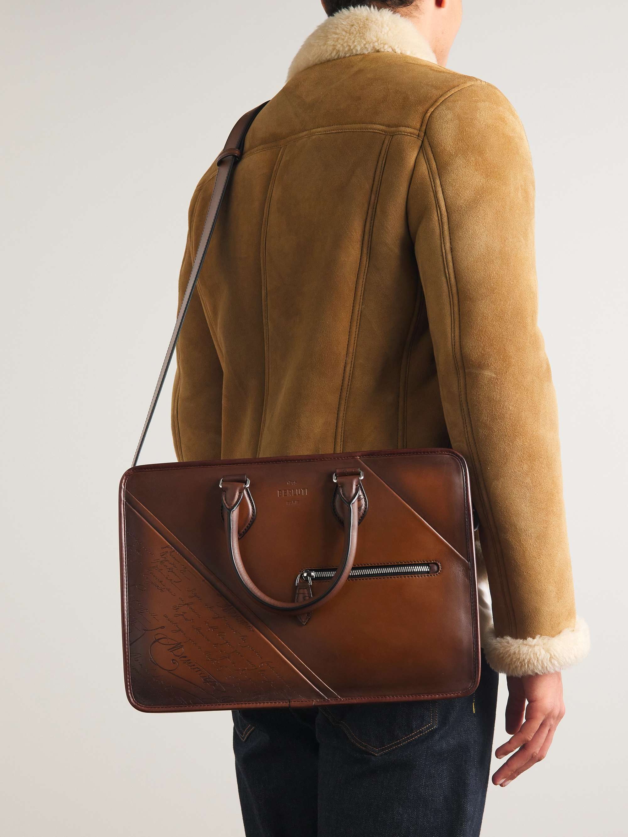 BERLUTI Un Jour Mini Scritto Leather Briefcase for Men | MR PORTER