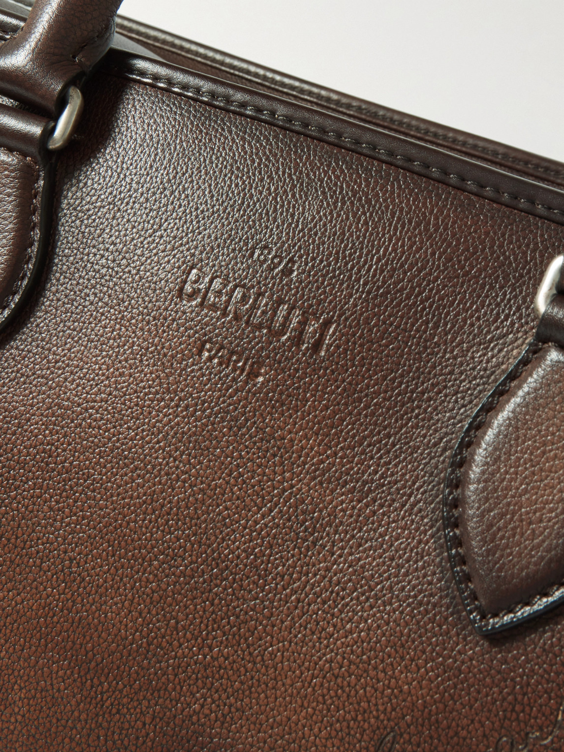  Berluti - Overnight Scritto Venezia Softy Leather Weekend Bag - Men - Brown 