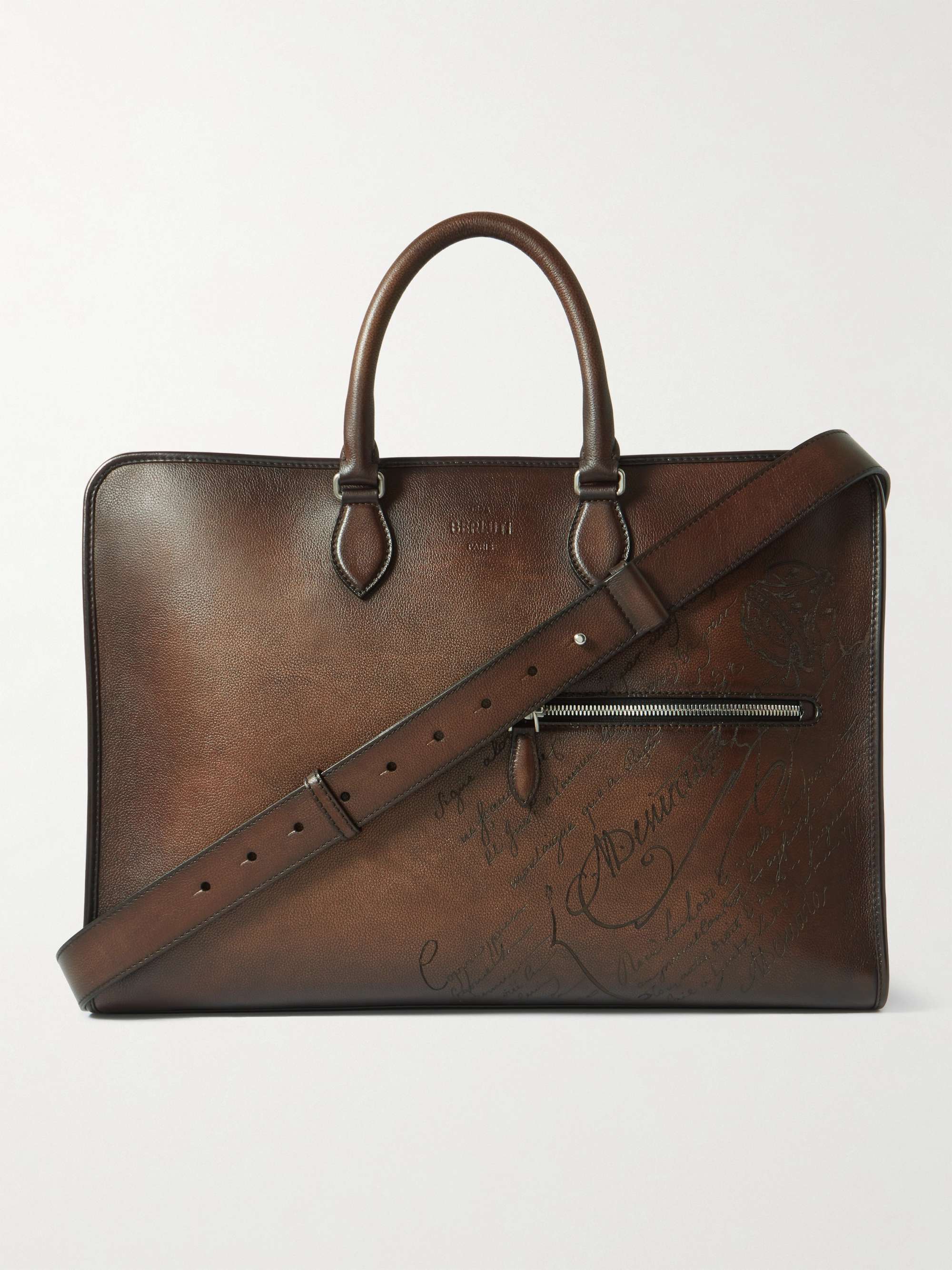 BERLUTI Scritto Venezia Leather Weekend Bag for Men | MR PORTER