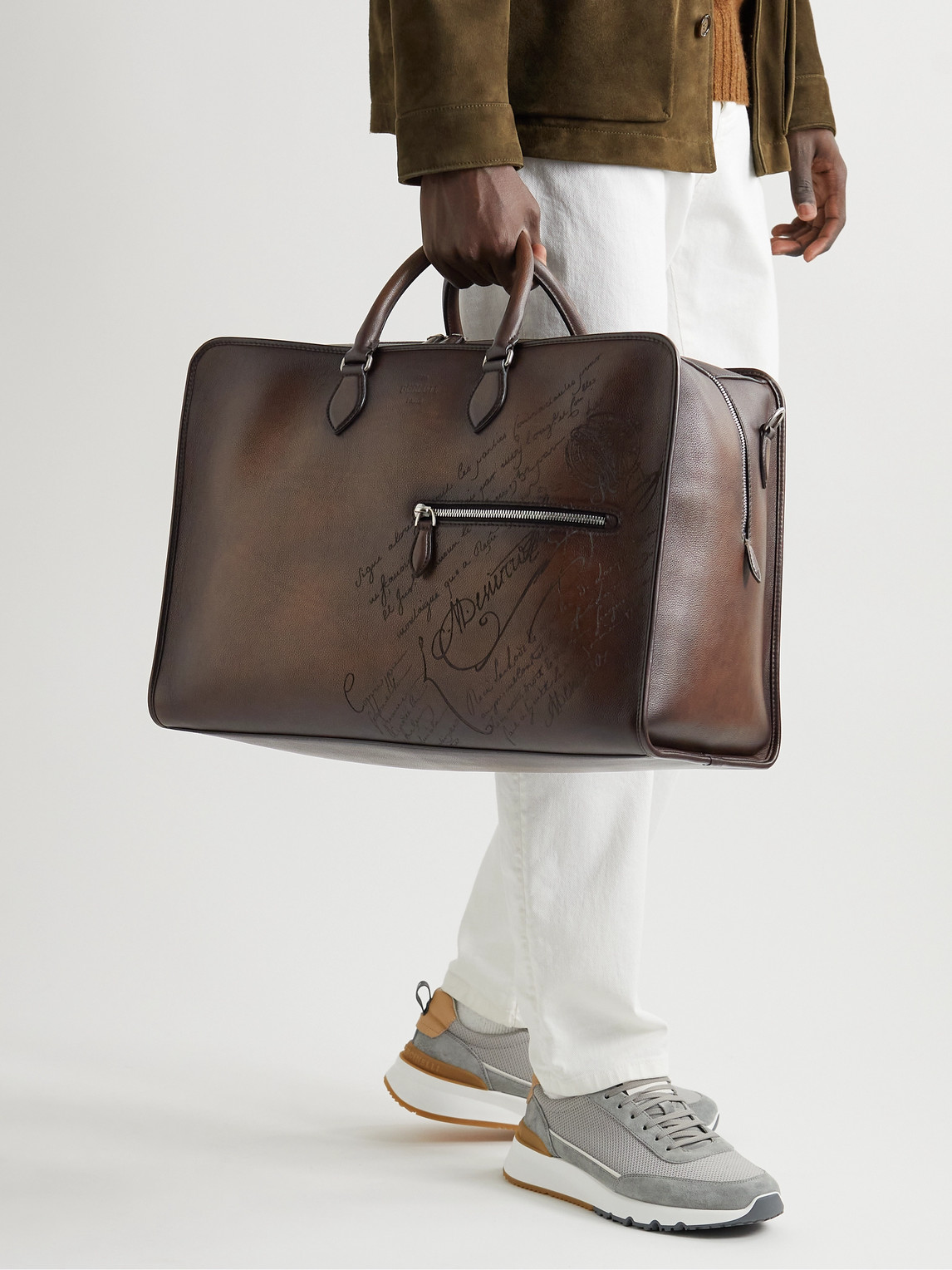 Overnight Scritto Venezia Softy Leather Weekend Bag — 2
