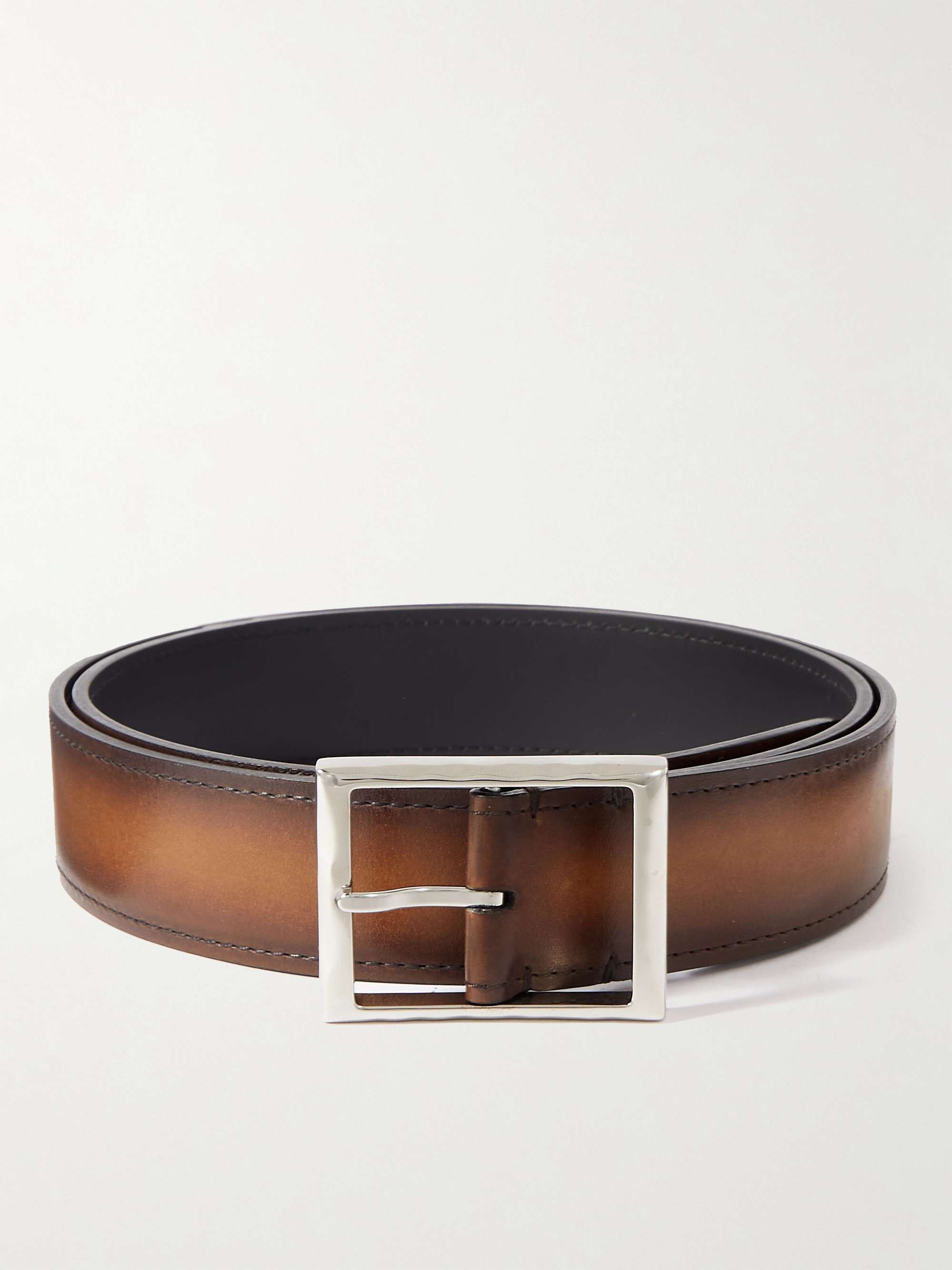BERLUTI Scritto 3.5cm Leather Belt