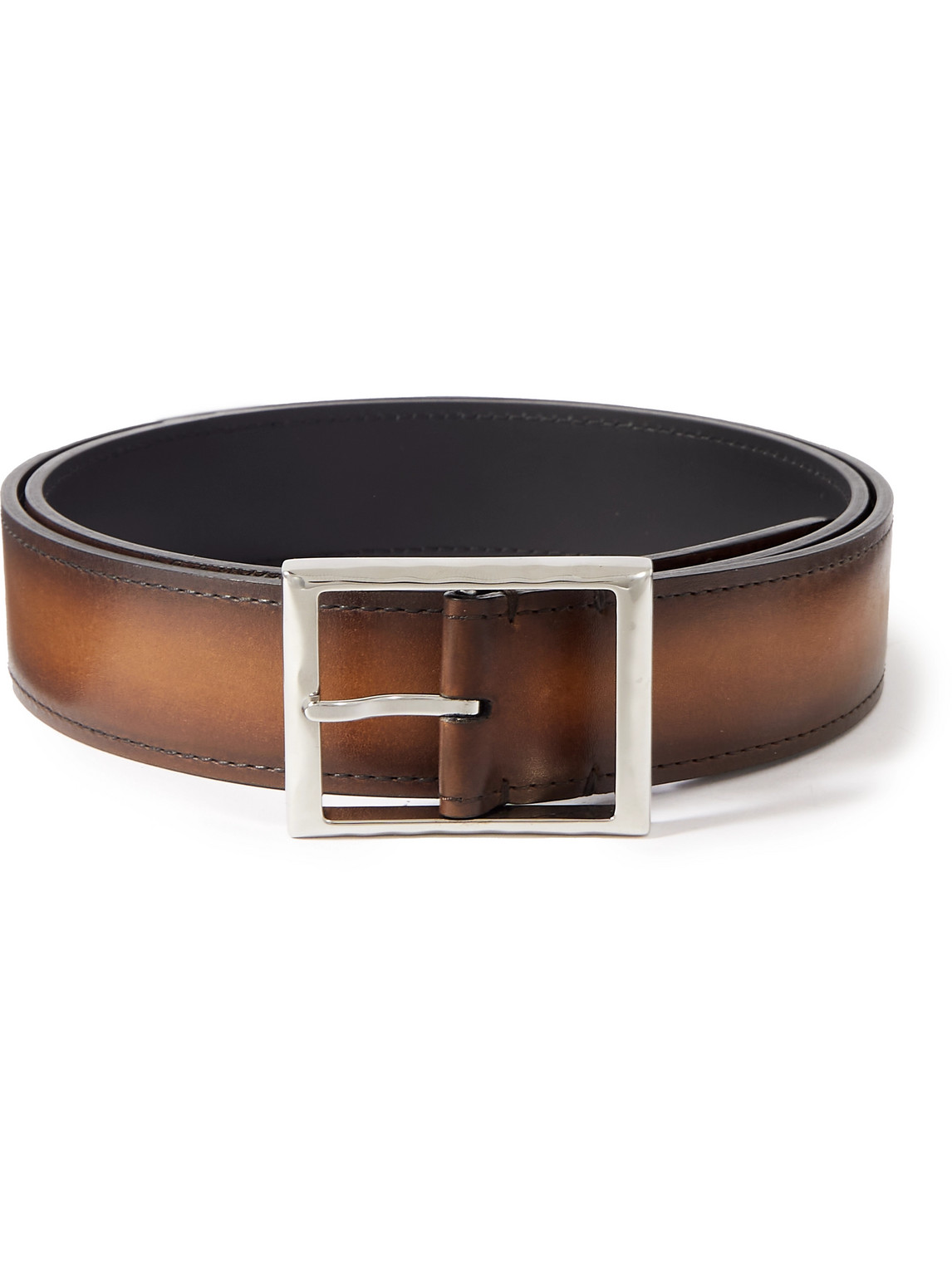 BERLUTI SCRITTO 3.5CM LEATHER BELT