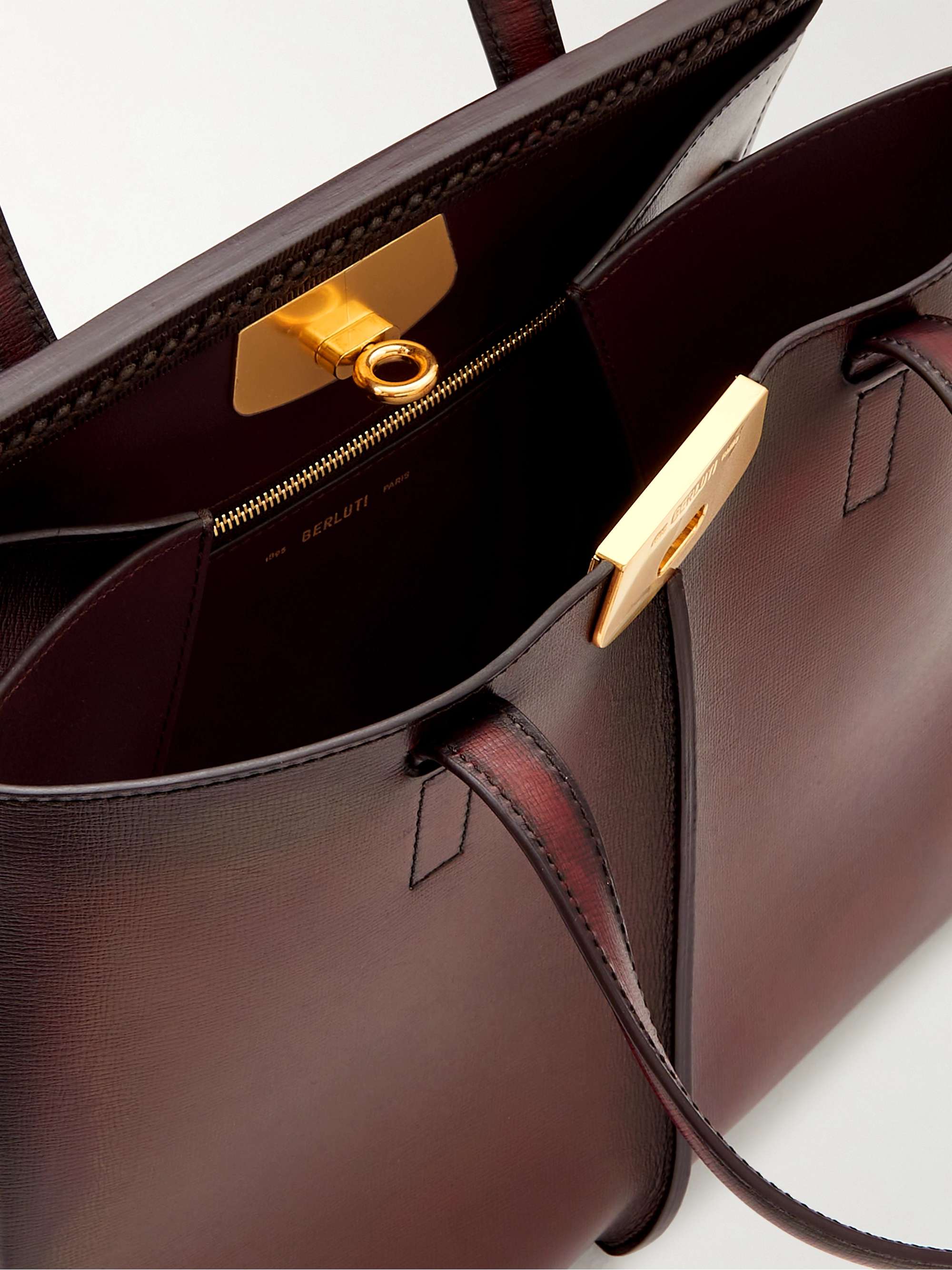 BERLUTI Luti 38 Venezia Leather Tote Bag