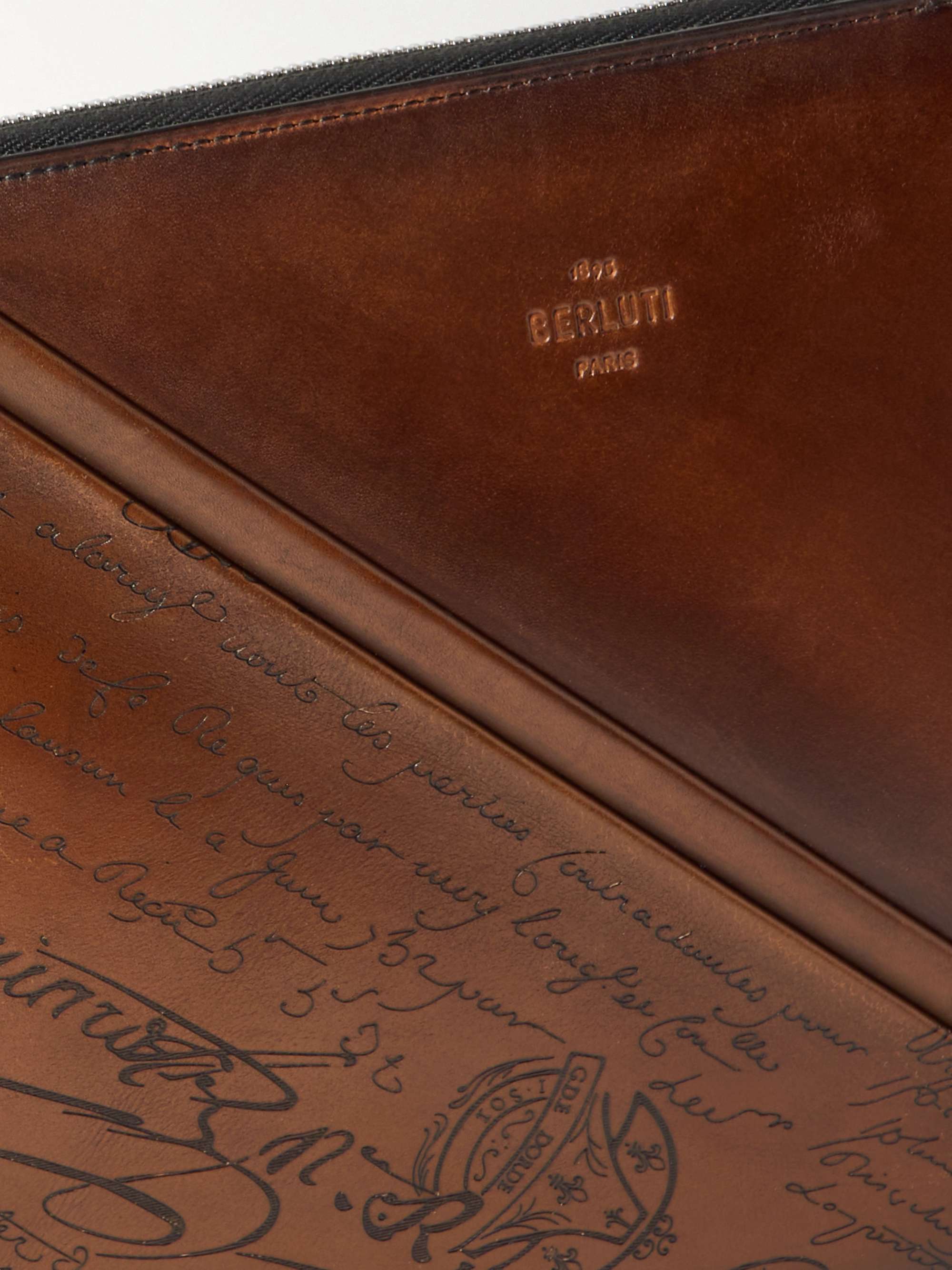 BERLUTI Nino Scritto Venezia Leather Pouch
