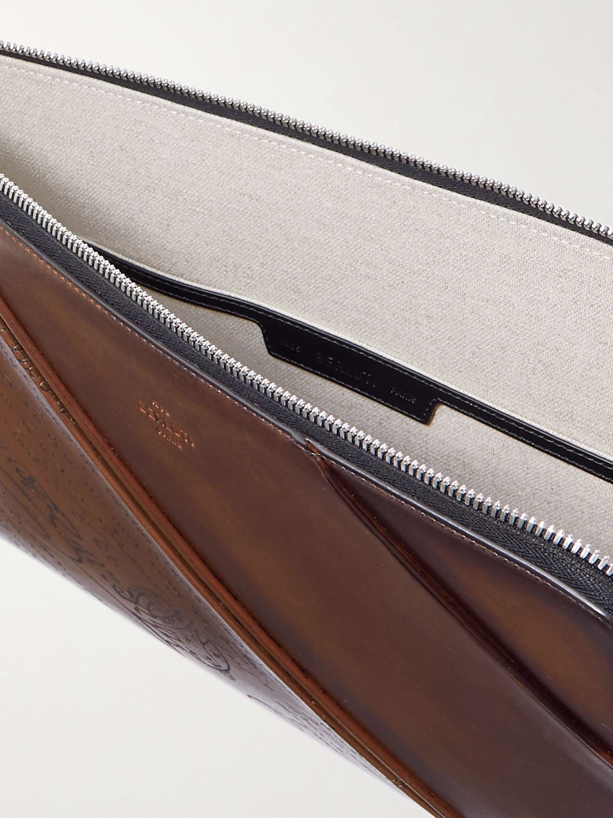 BERLUTI Nino Scritto Venezia Leather Pouch