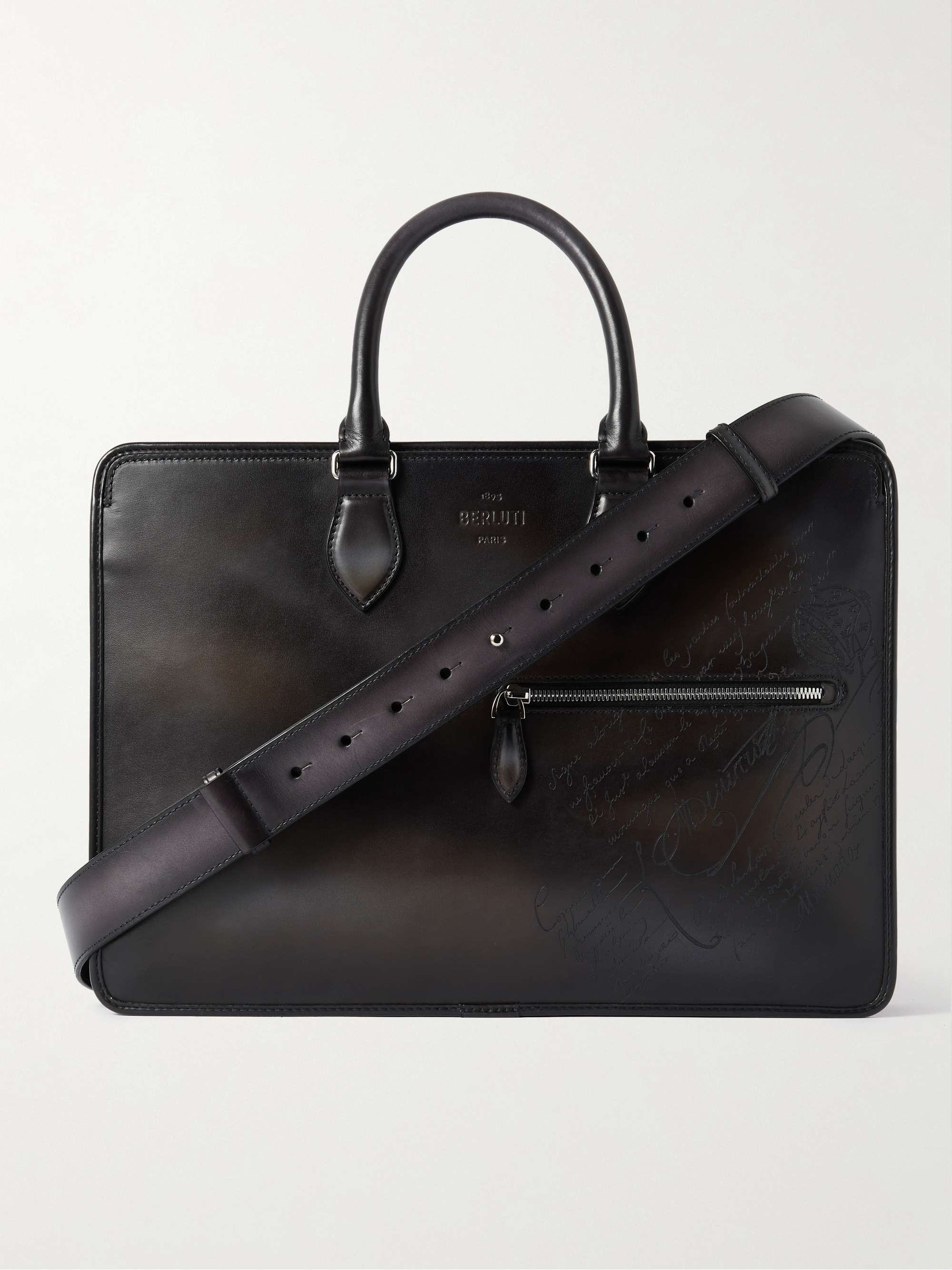 BERLUTI 1 Jour Venezia Leather Briefcase for Men | MR PORTER