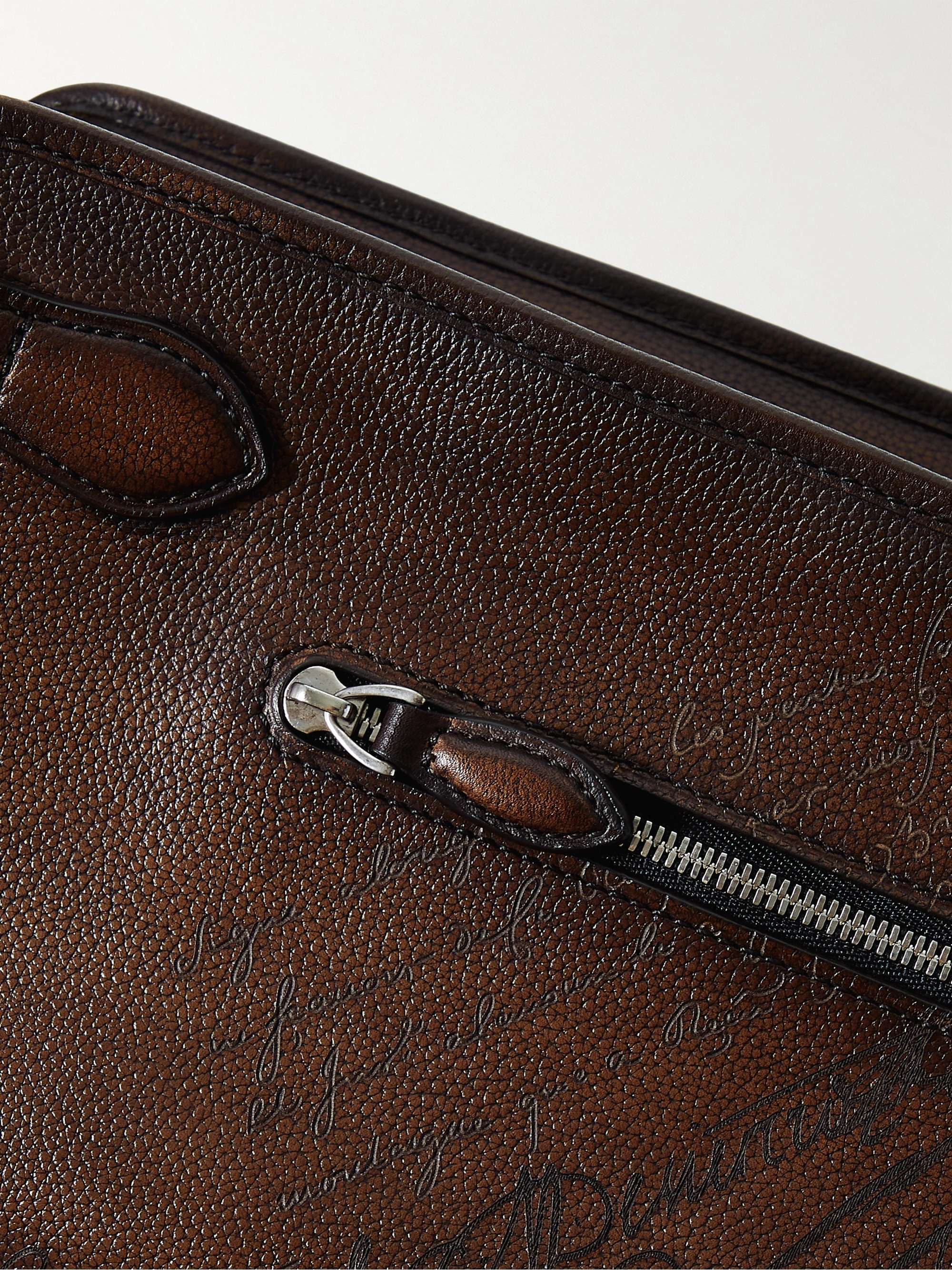 BERLUTI Morning Debossed Full-Grain Venezia Leather Wash Bag