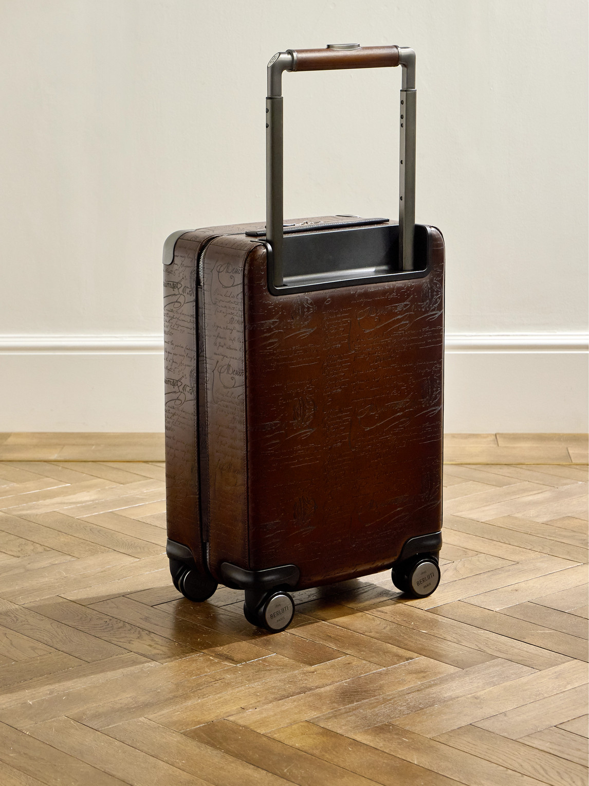  Berluti - Formula 1005 Scritto Venezia Leather Suitcase - Men - Brown 