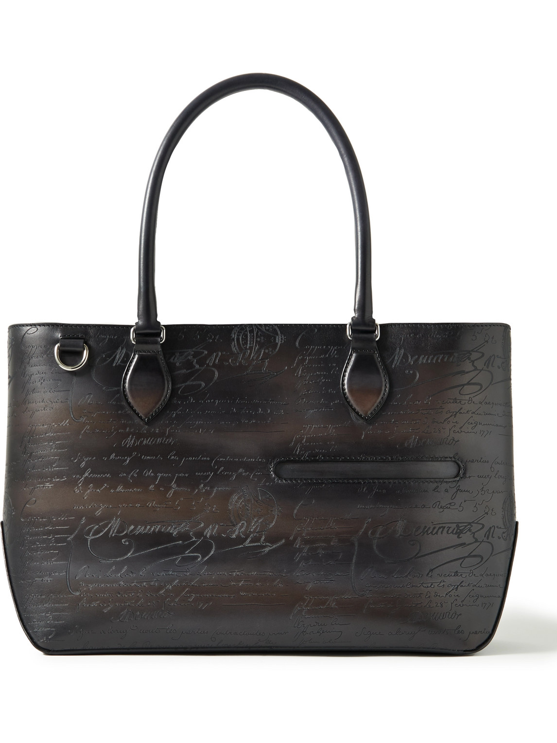 Berluti Toujours Scritto Venezia Leather Tote Bag In Brown