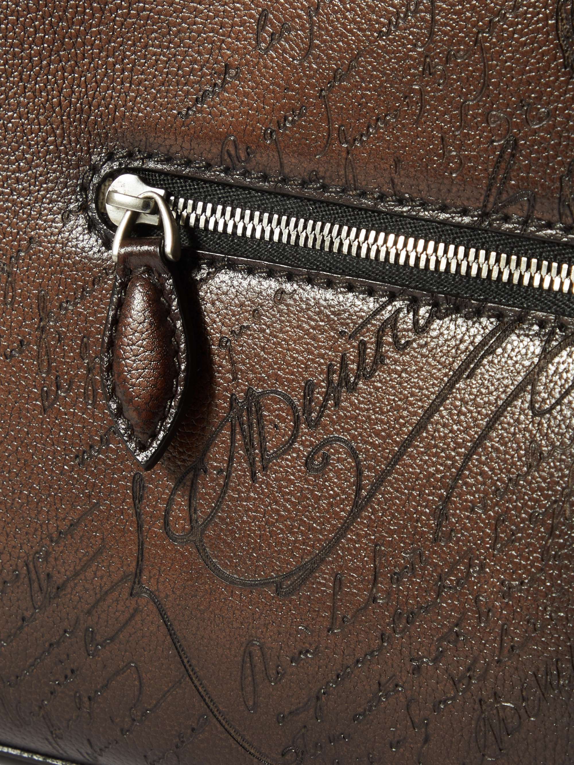 BERLUTI Scritto Venezia Textured-Leather Messenger Bag