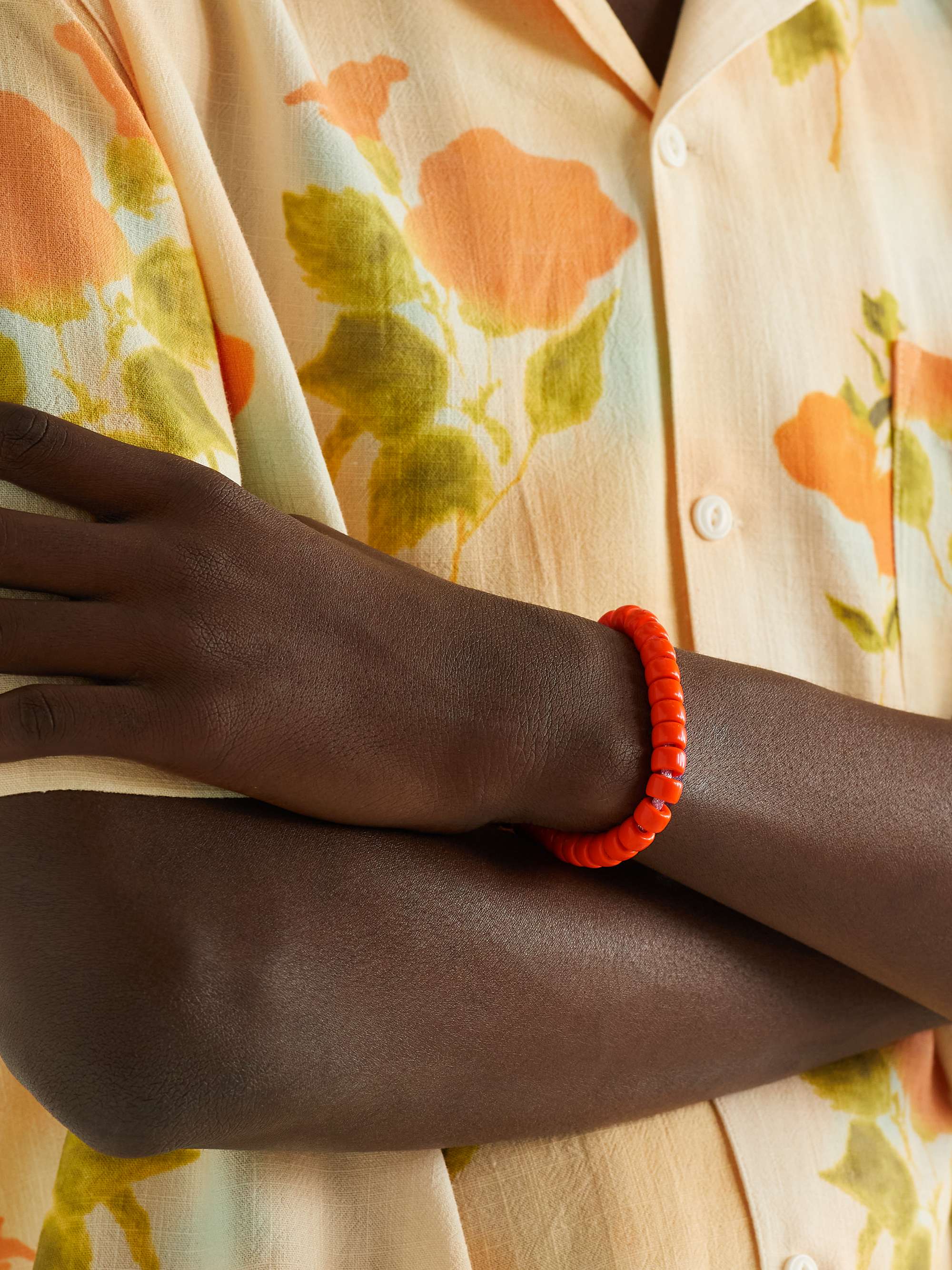 CAROLINA BUCCI Forte Beads Gold Cornelian Bracelet