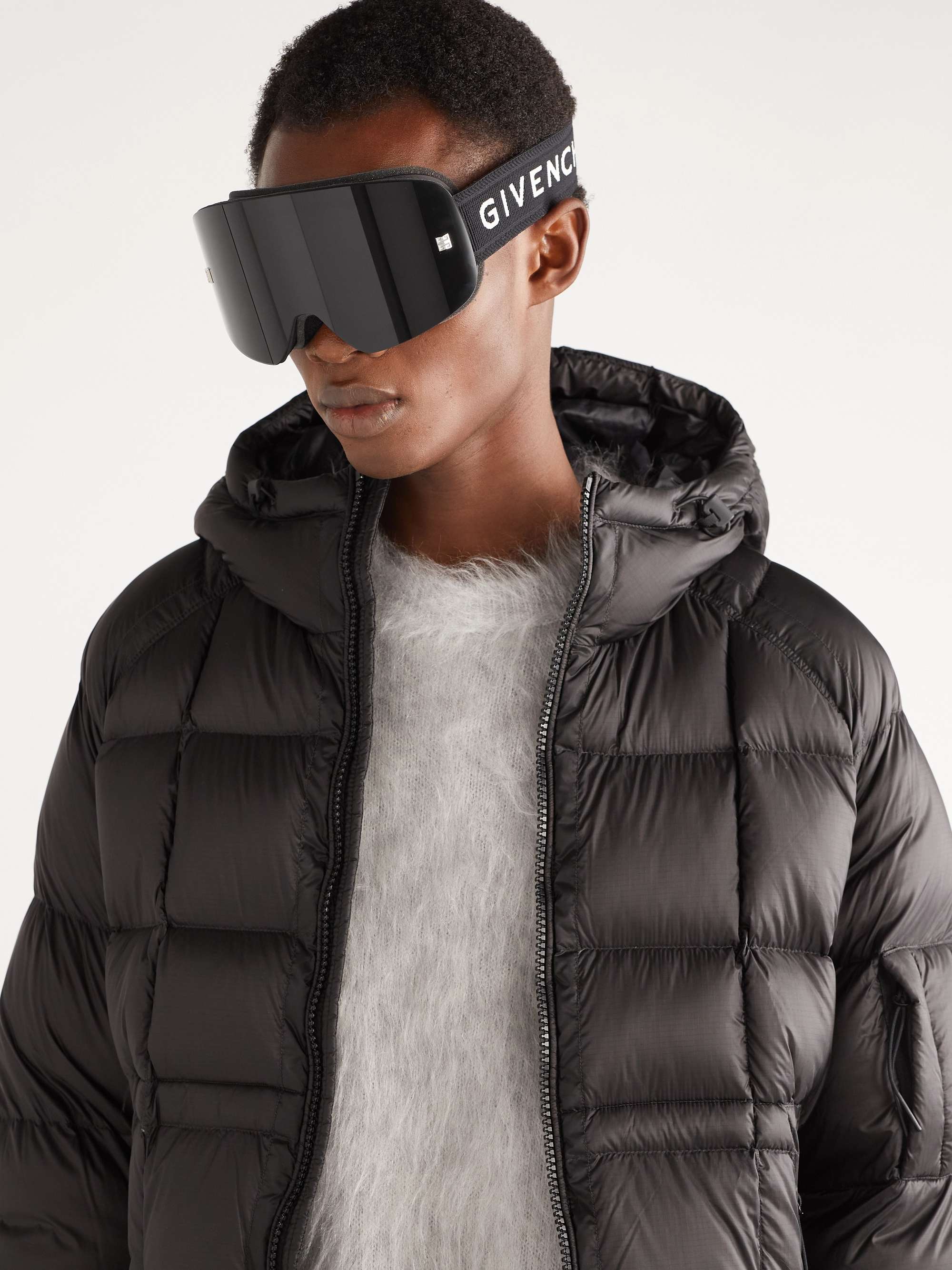 GIVENCHY EYEWEAR Logo-Print Mirrored Ski Goggles