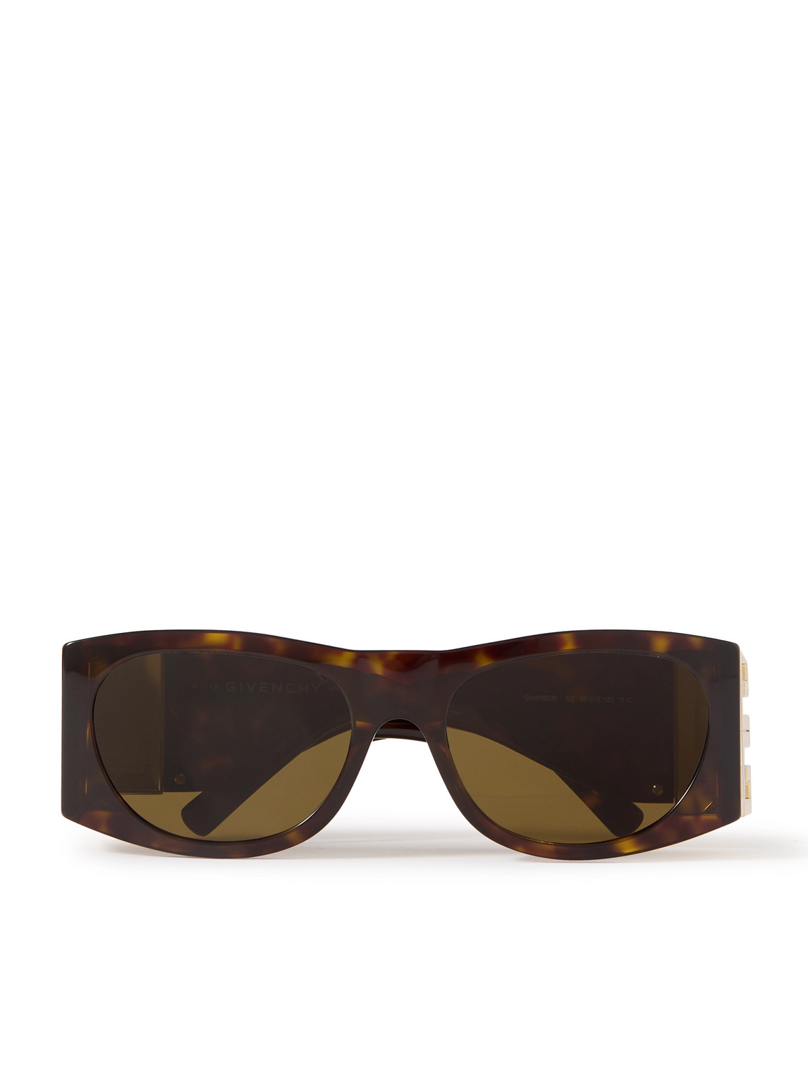 Givenchy Rectangular-frame Gold-tone And Tortoiseshell Acetate Sunglasses In Brown