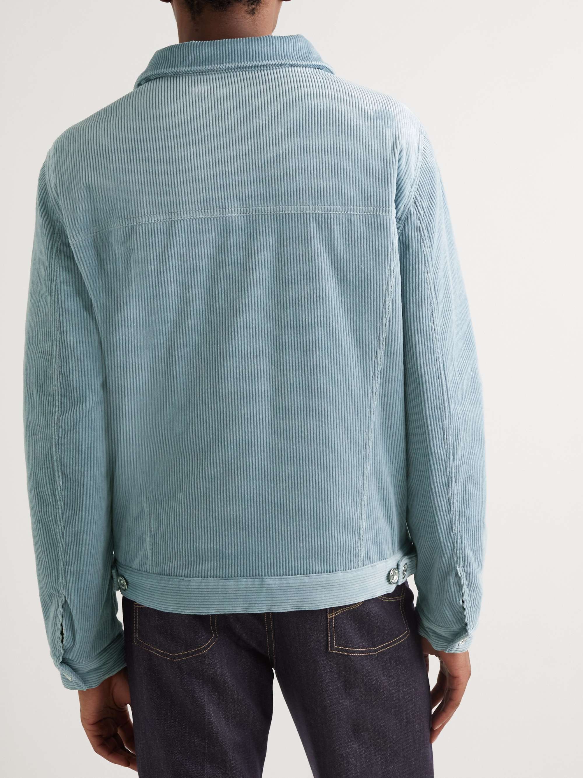 BRUNELLO CUCINELLI Slim-Fit Padded Cotton-Blend Corduroy Trucker Jacket