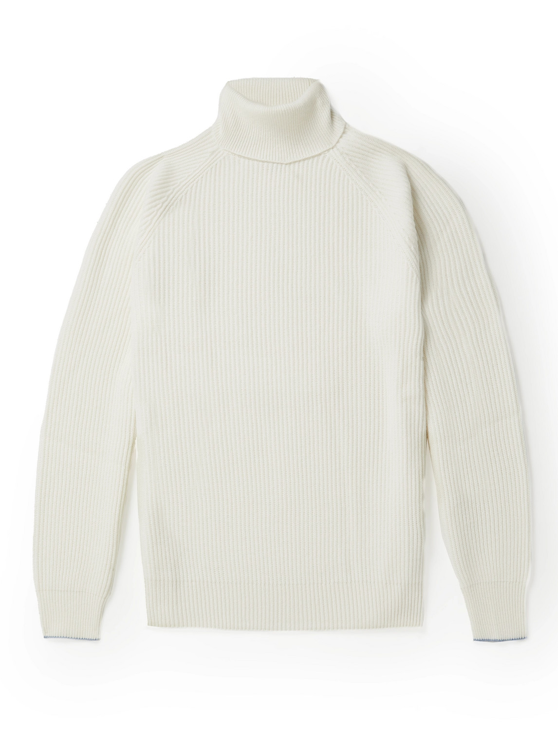 Ribbed Cashmere Rollneck Sweater