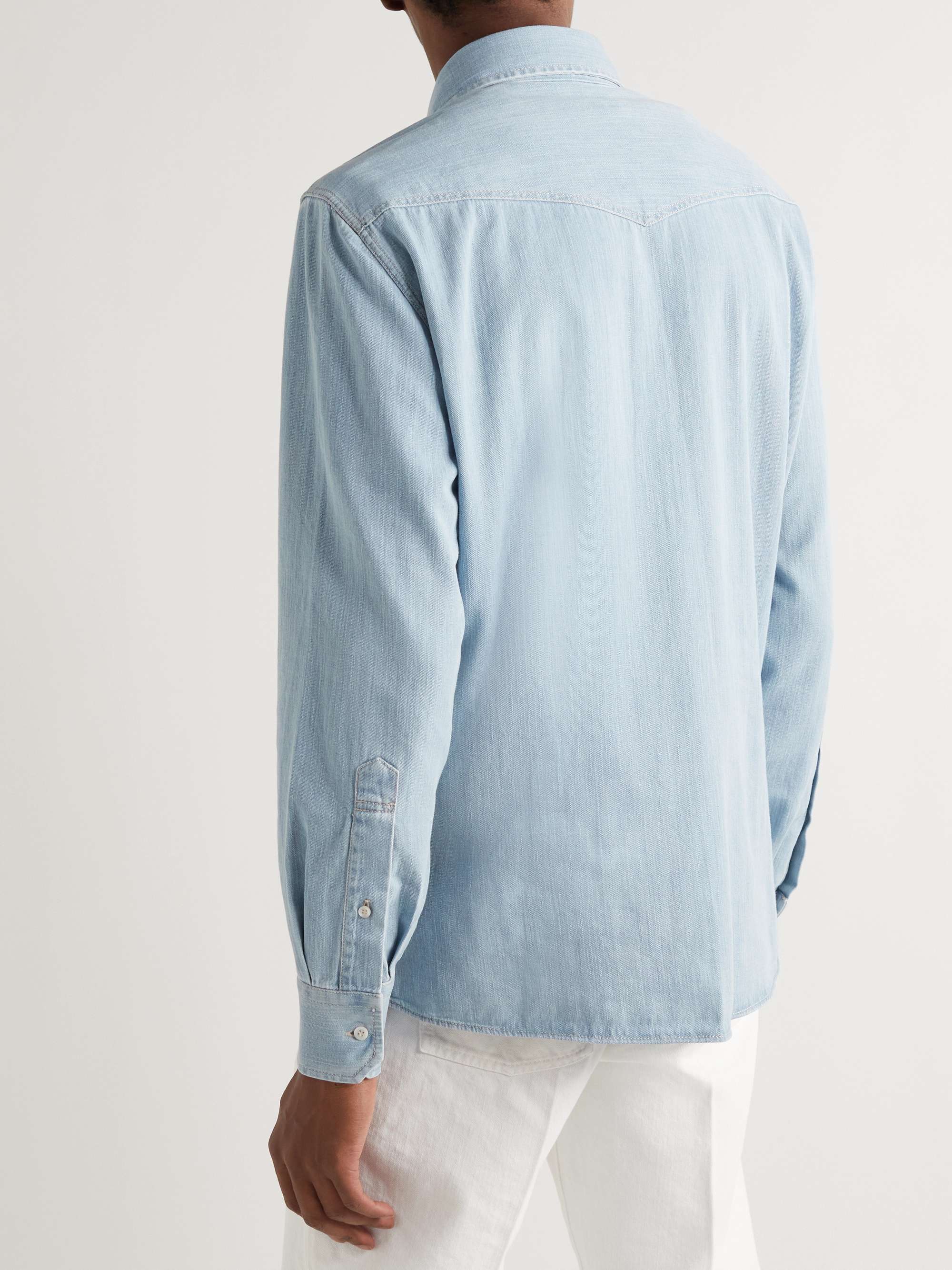 BRUNELLO CUCINELLI Denim Western Shirt