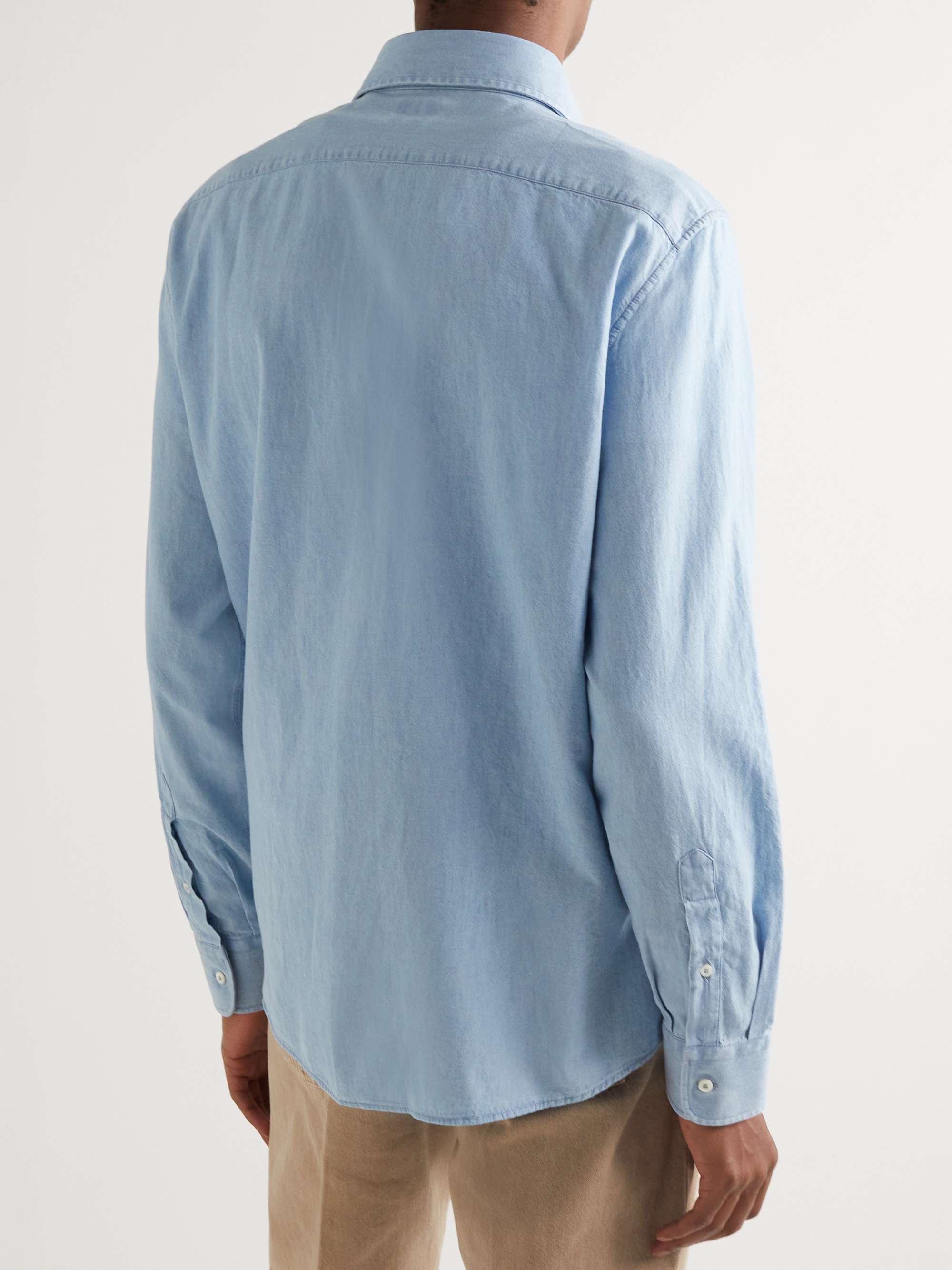 BRUNELLO CUCINELLI Cotton-Chambray Shirt