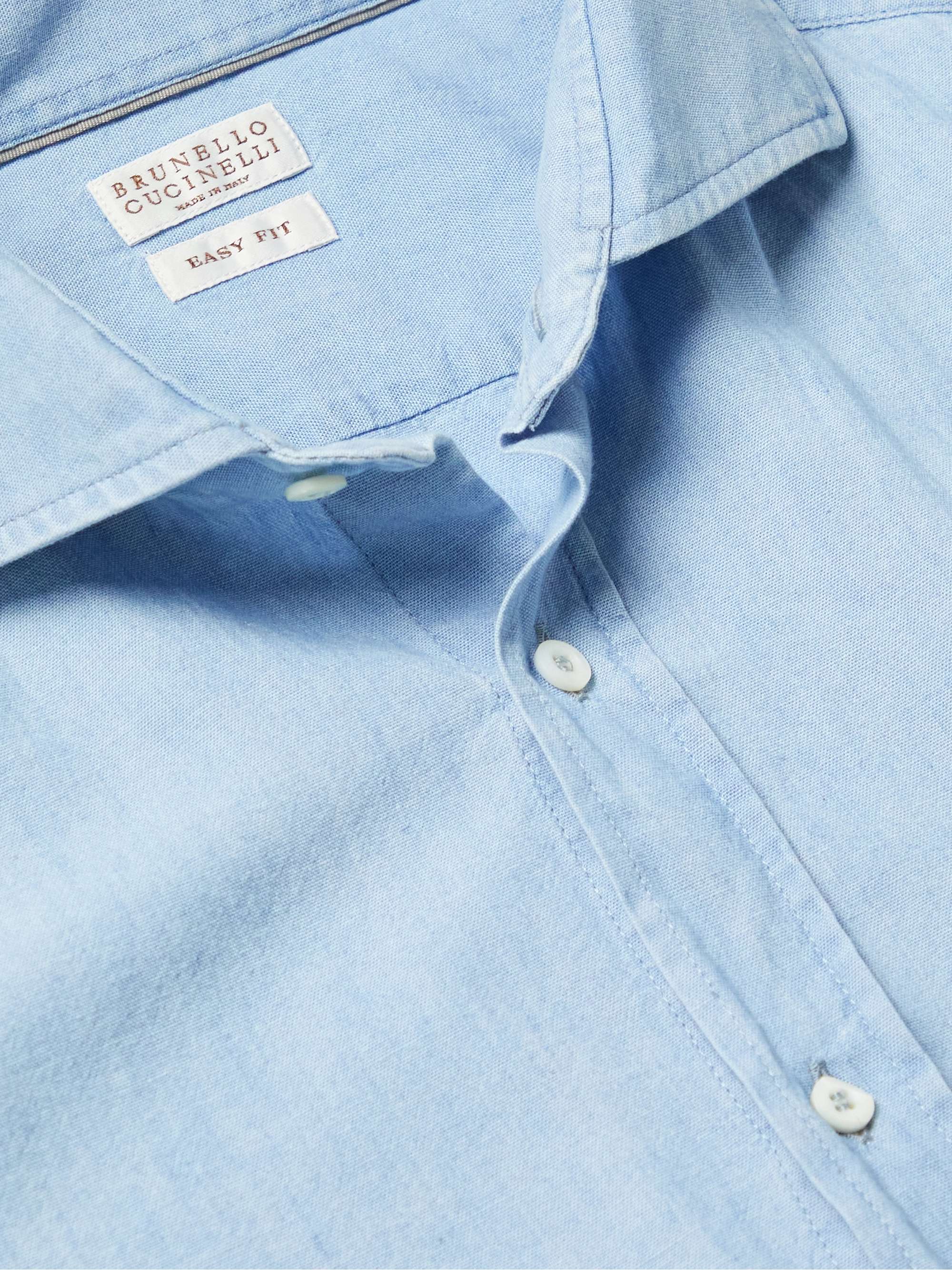 BRUNELLO CUCINELLI Cotton-Chambray Shirt