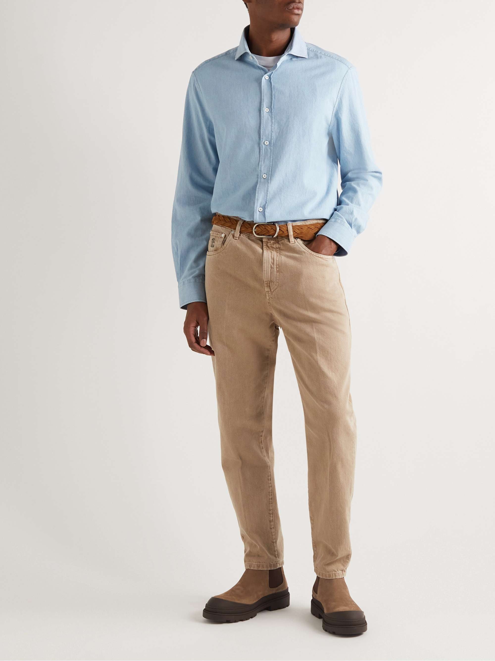 BRUNELLO CUCINELLI Cotton-Chambray Shirt