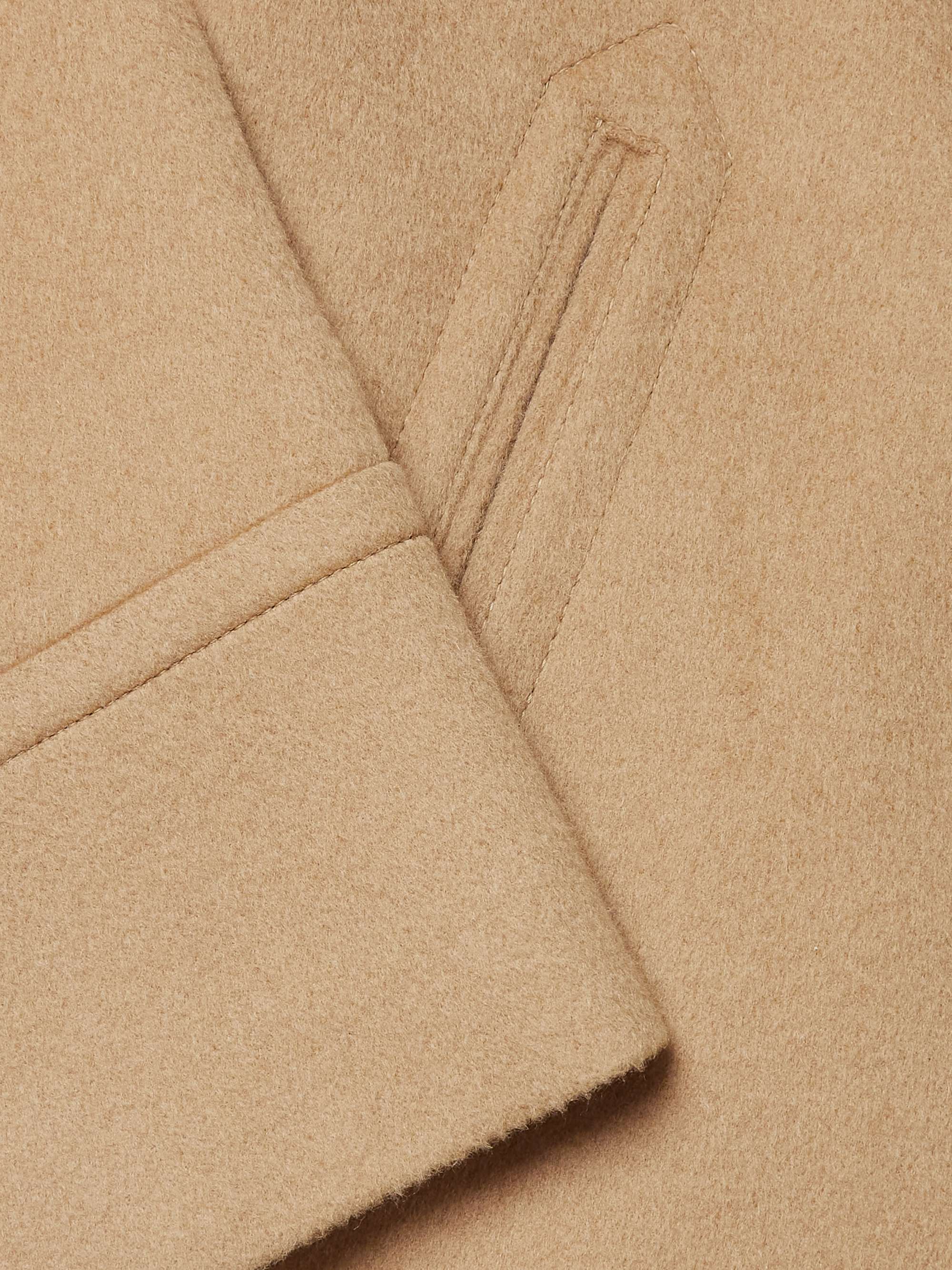 BRUNELLO CUCINELLI Double-Breasted Camel Hair Peacoat