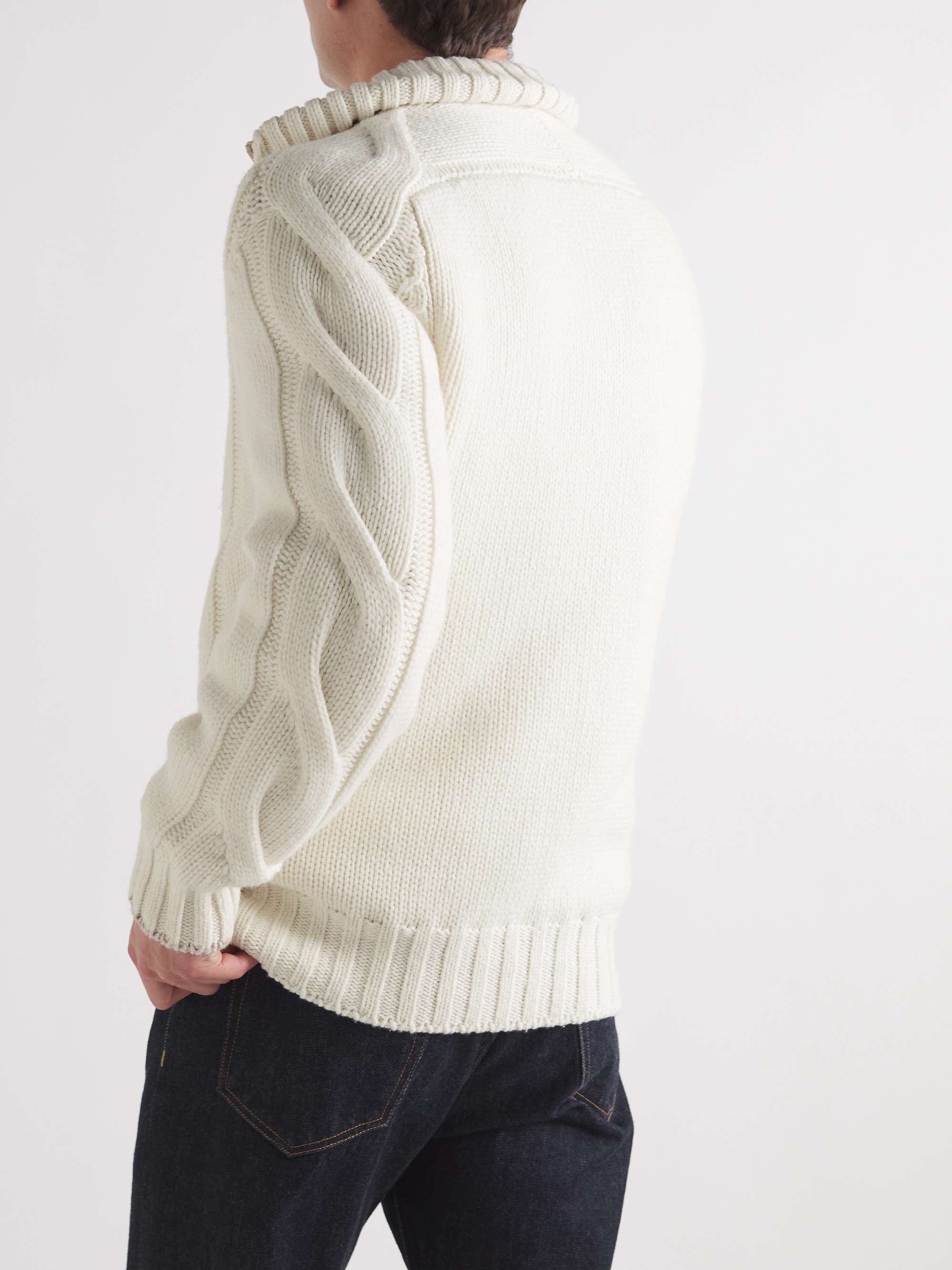 BRUNELLO CUCINELLI Cable-Knit Cotton Down Jacket