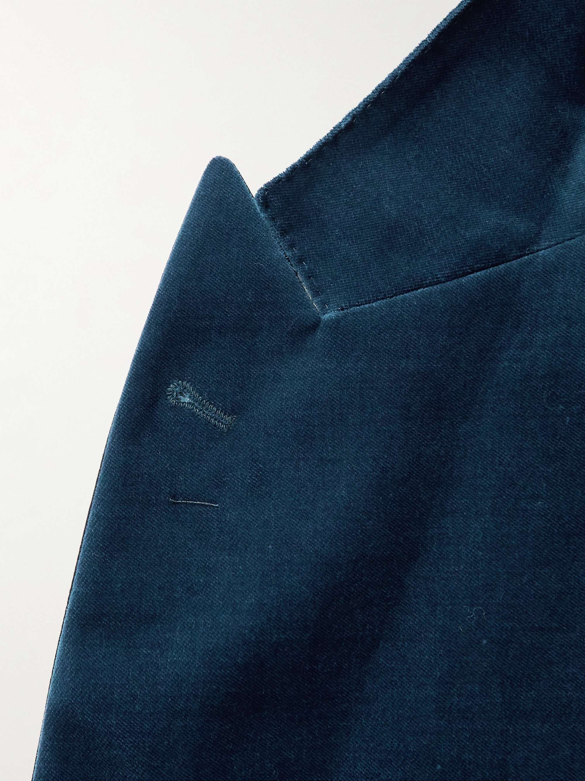 BRUNELLO CUCINELLI Satin-Trimmed Cotton-Velvet Tuxedo Jacket