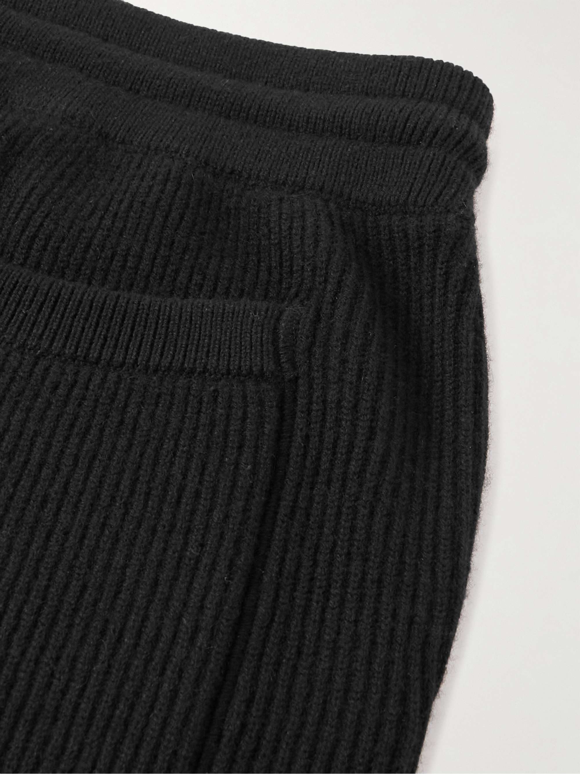 BRUNELLO CUCINELLI Tapered Ribbed Cotton Sweatpants