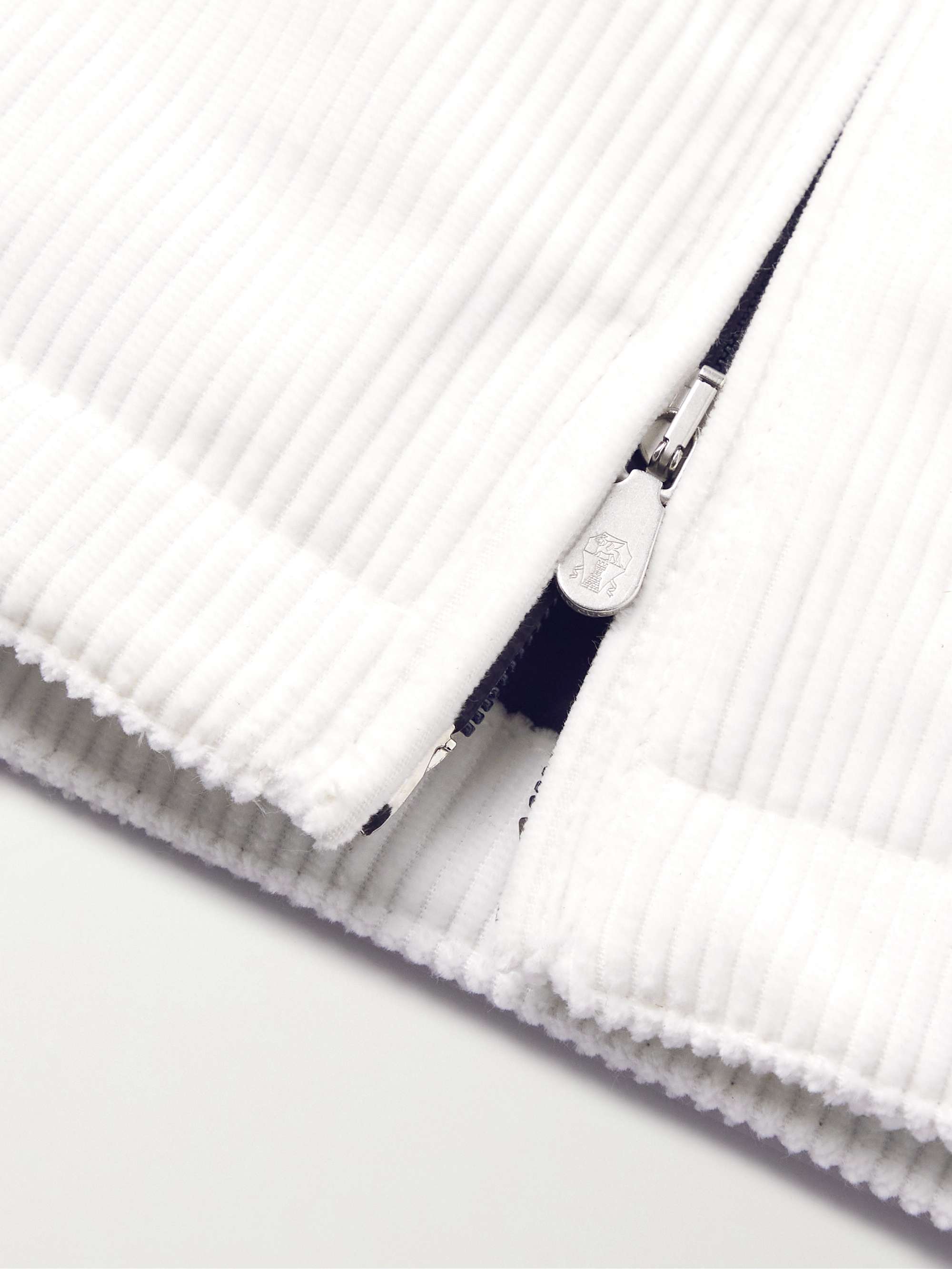 BRUNELLO CUCINELLI Logo-Embroidered Cotton-Corduroy Hooded Ski Jacket