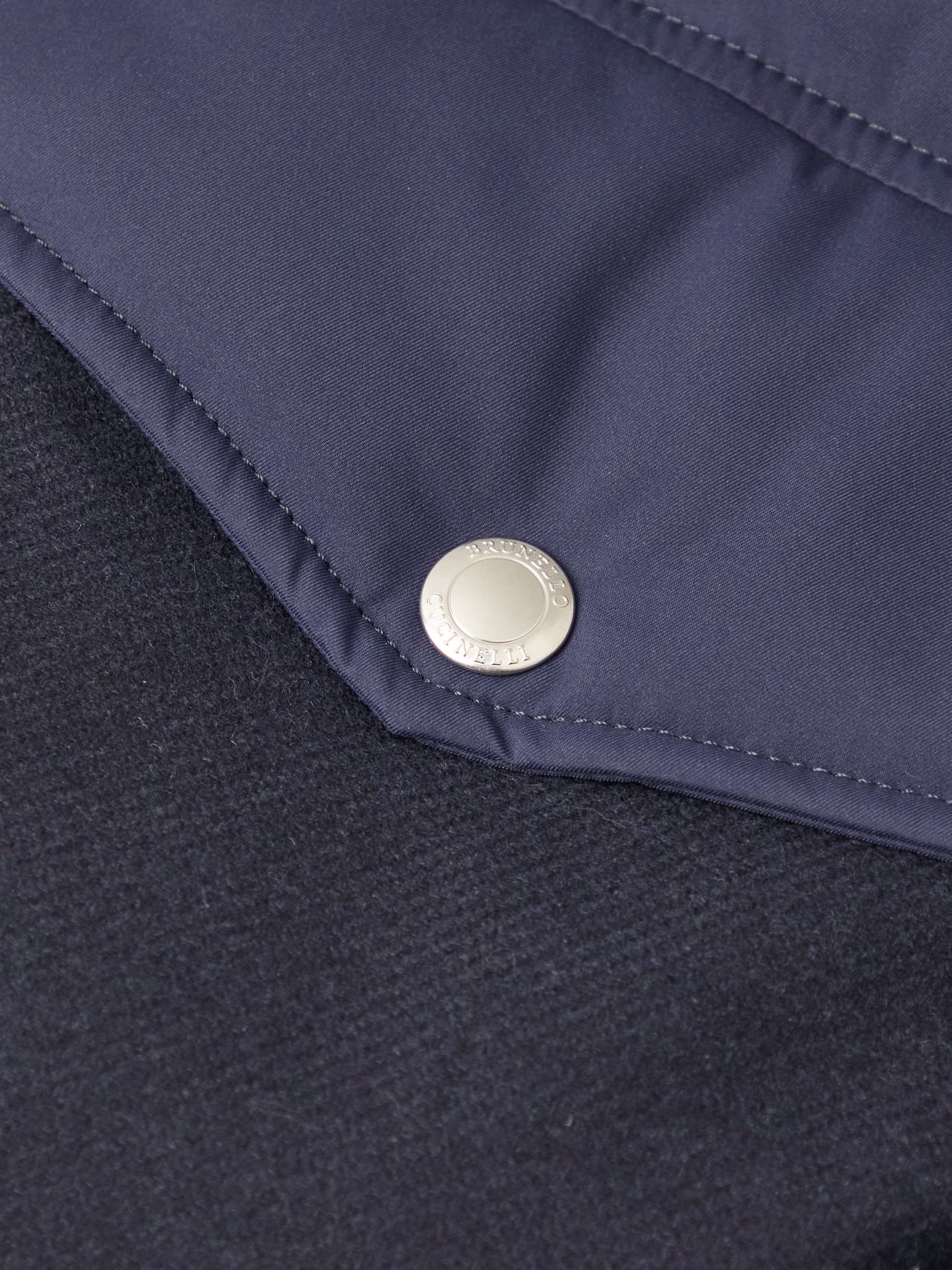 BRUNELLO CUCINELLI Panelled Quilted Wool-Blend and Shell Hooded Down Jacket