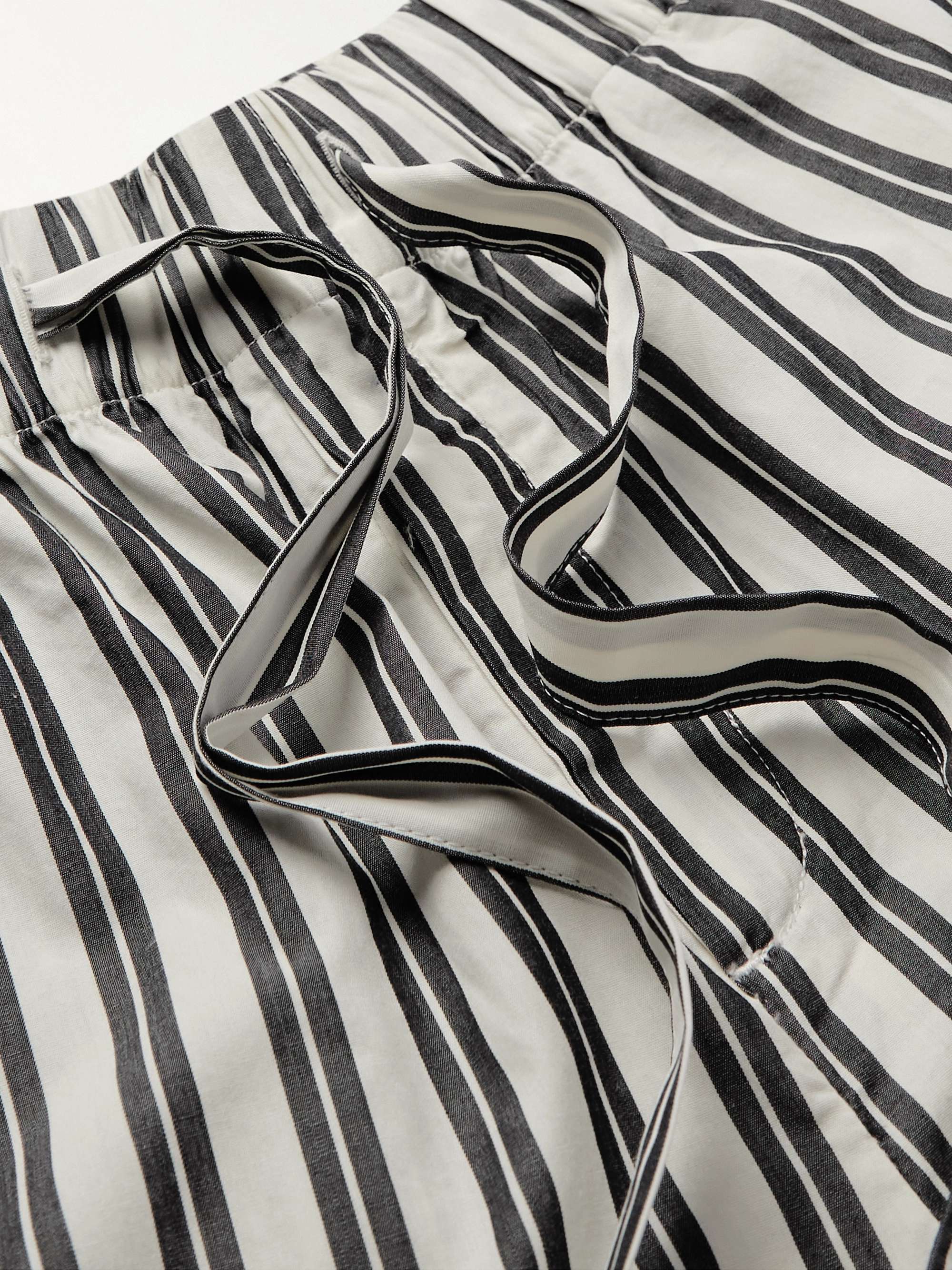 TEKLA Striped Organic Cotton-Poplin Pyjama Shorts