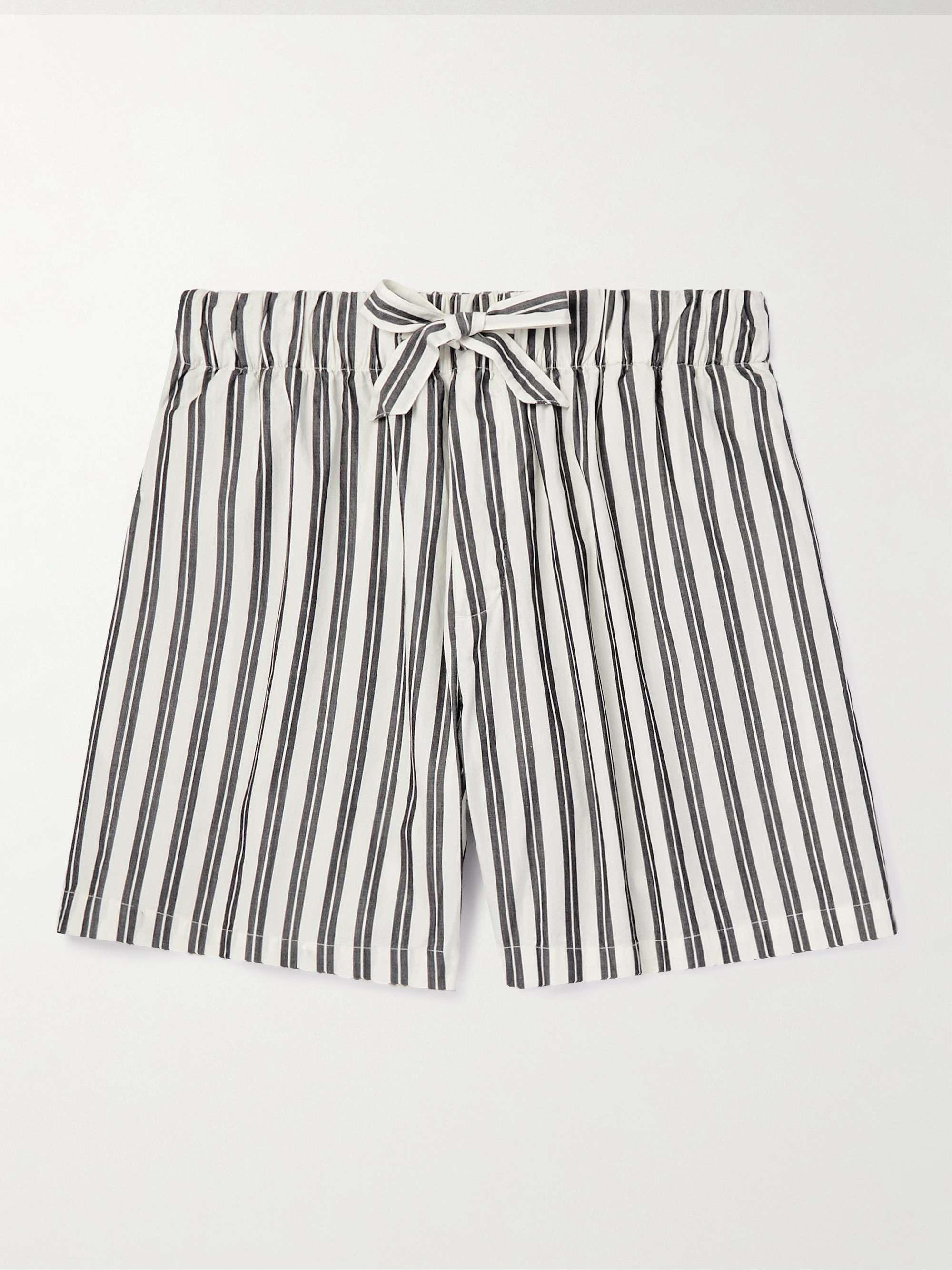 TEKLA Striped Organic Cotton-Poplin Pyjama Shorts
