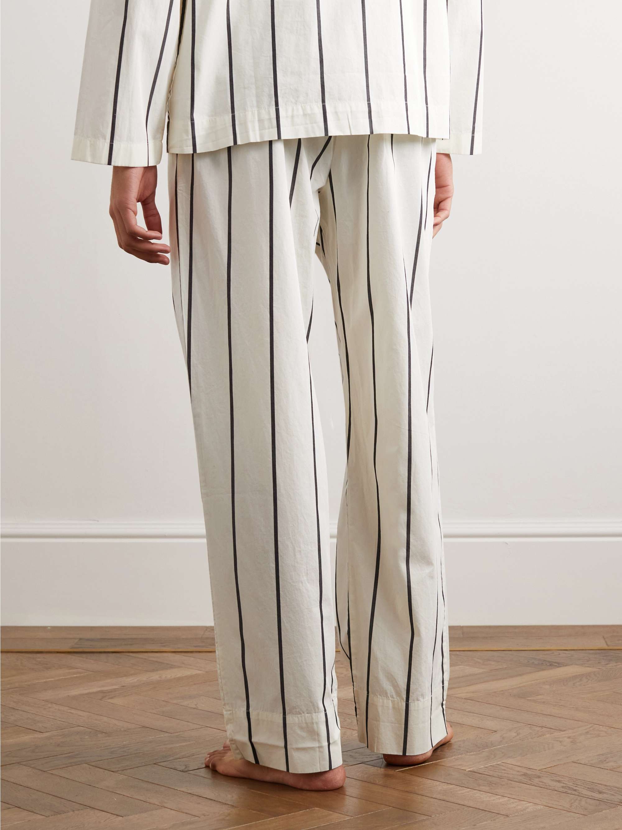 TEKLA Striped Organic Cotton-Poplin Pyjama Trousers