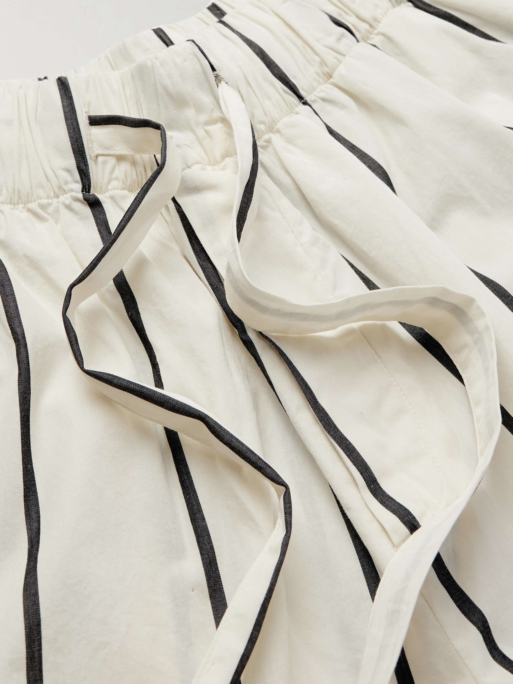 TEKLA Striped Organic Cotton-Poplin Pyjama Trousers