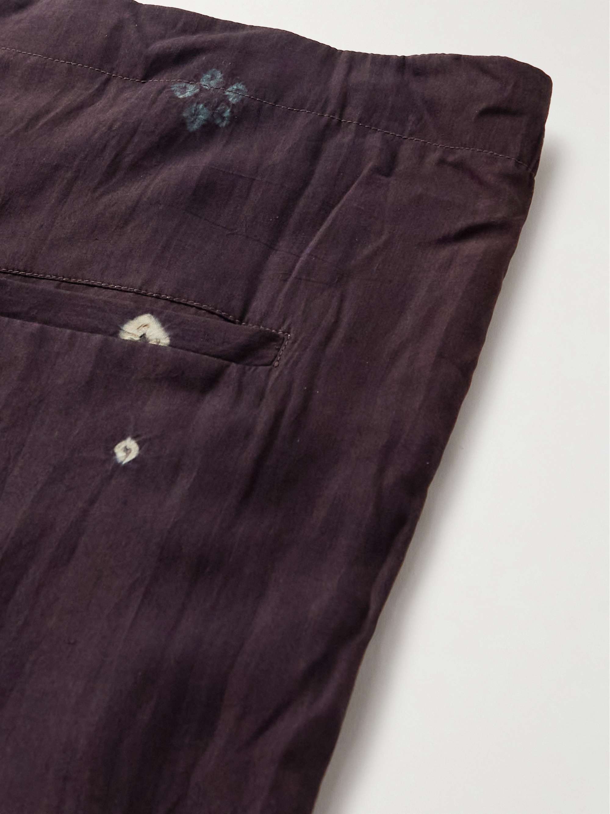 11.11/ELEVEN ELEVEN StraightLeg Printed Silk Drawstring Trousers for