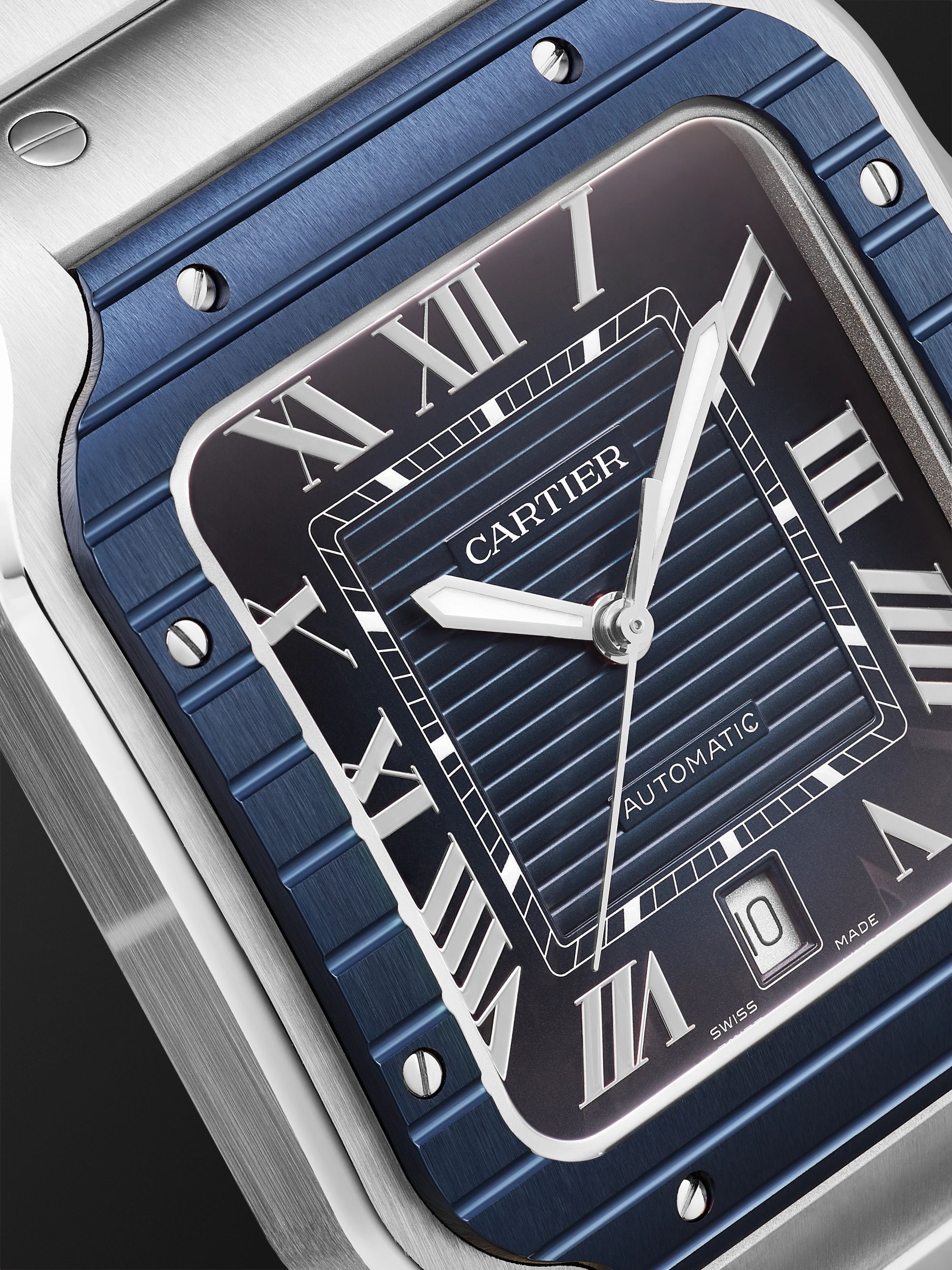 CARTIER Santos de Cartier Automatic 39.8mm Stainless Steel and PVD-Coated Watch, Ref. No. CRWSSA0048