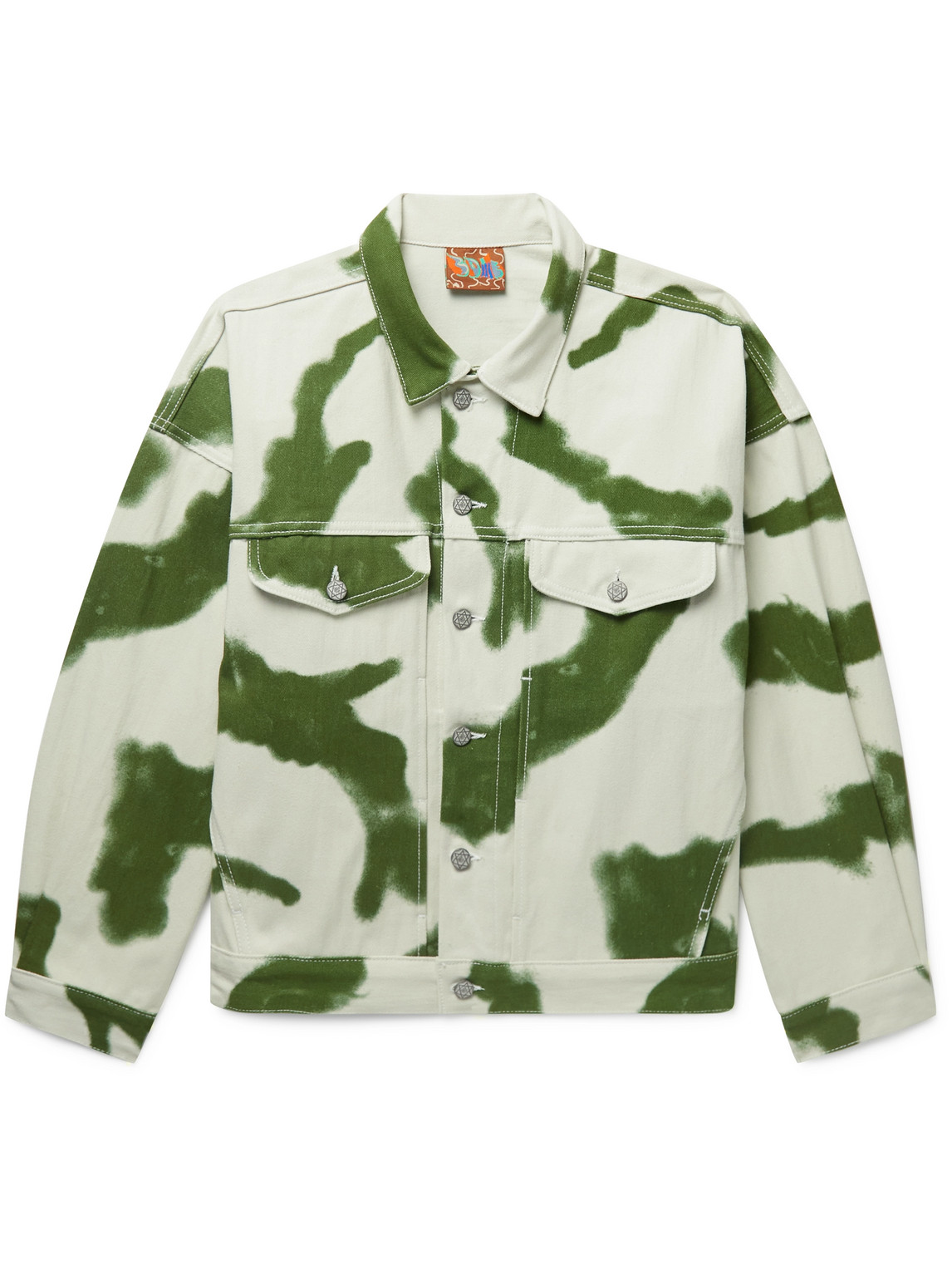 COME TEES Camouflage-Print Denim Jacket