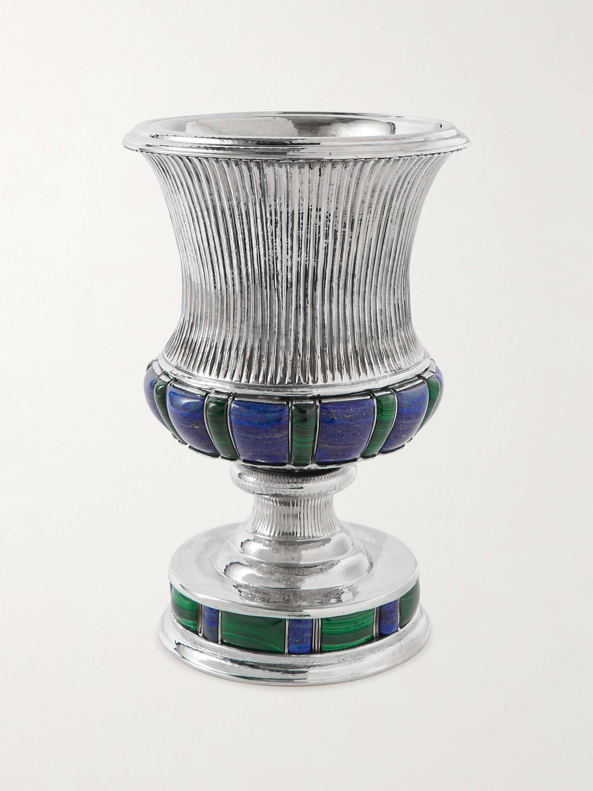 BUCCELLATI Doge Sterling Silver, Lapis Lazuli and Malachite Vase for ...