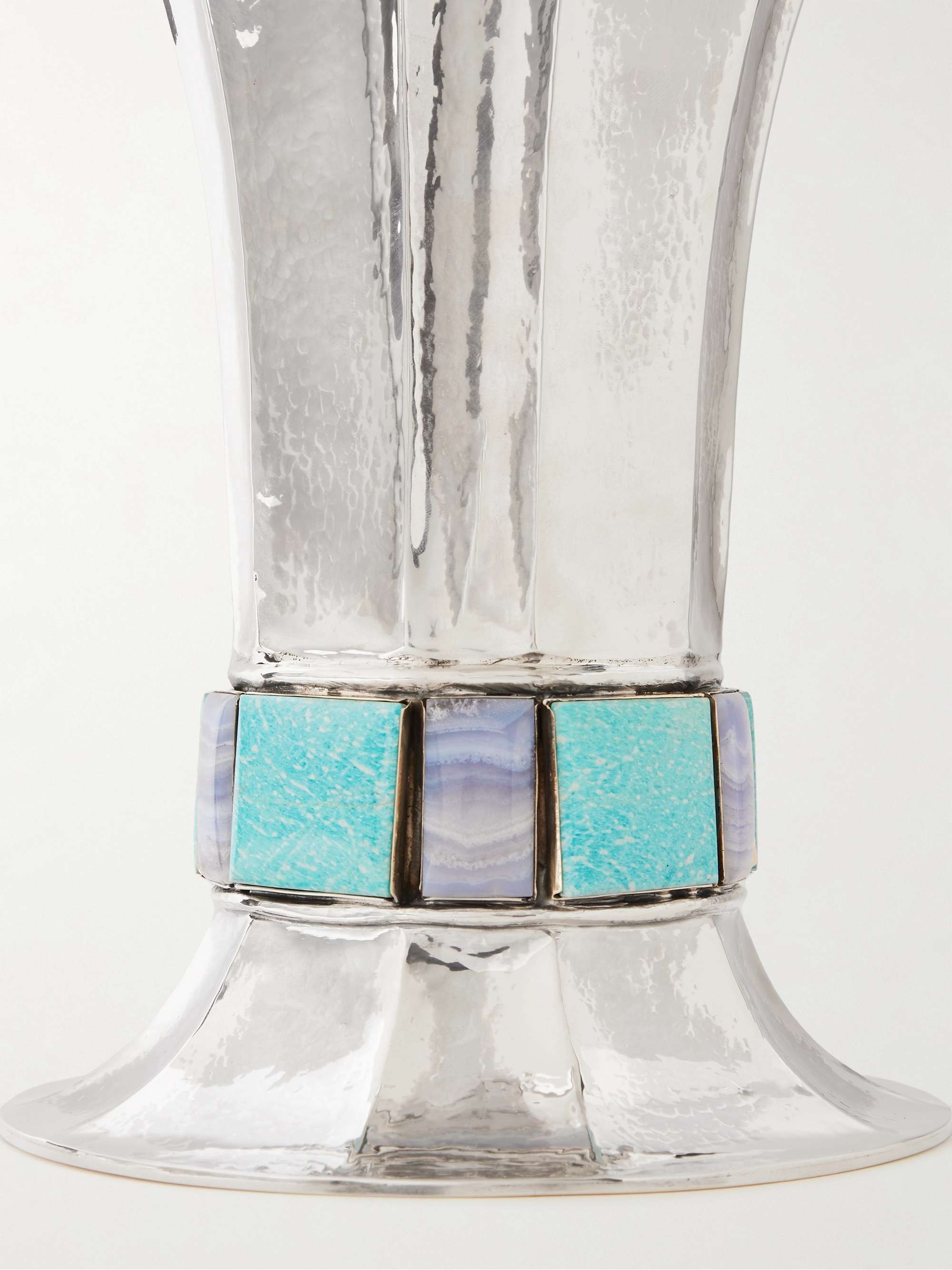 BUCCELLATI Sterling Silver, Amazonite and Chalcedony Vase for Men | MR ...