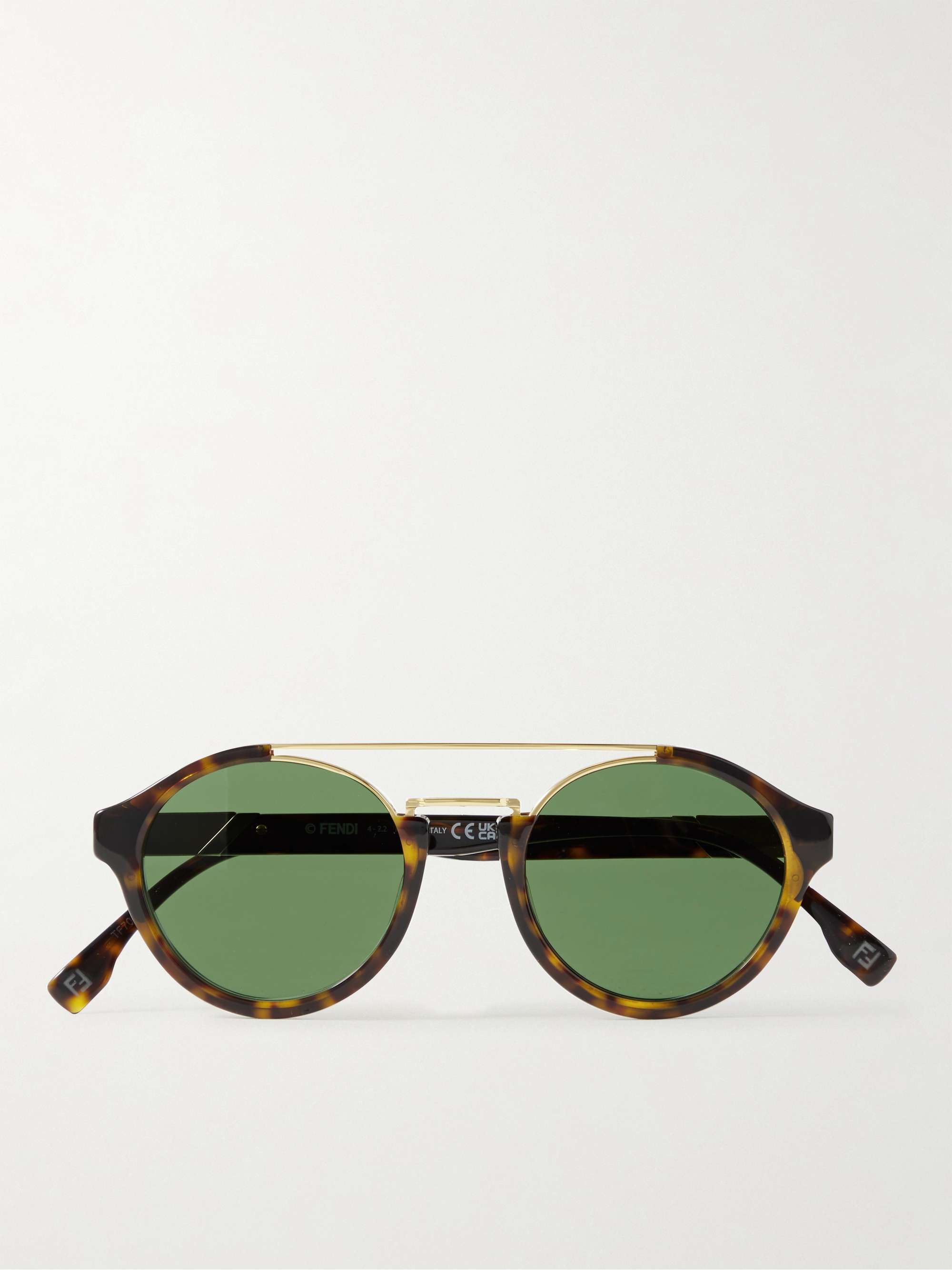 Fendi Oversized Square-frame Acetate And Gold-tone Sunglasses -  Tortoiseshell - ShopStyle