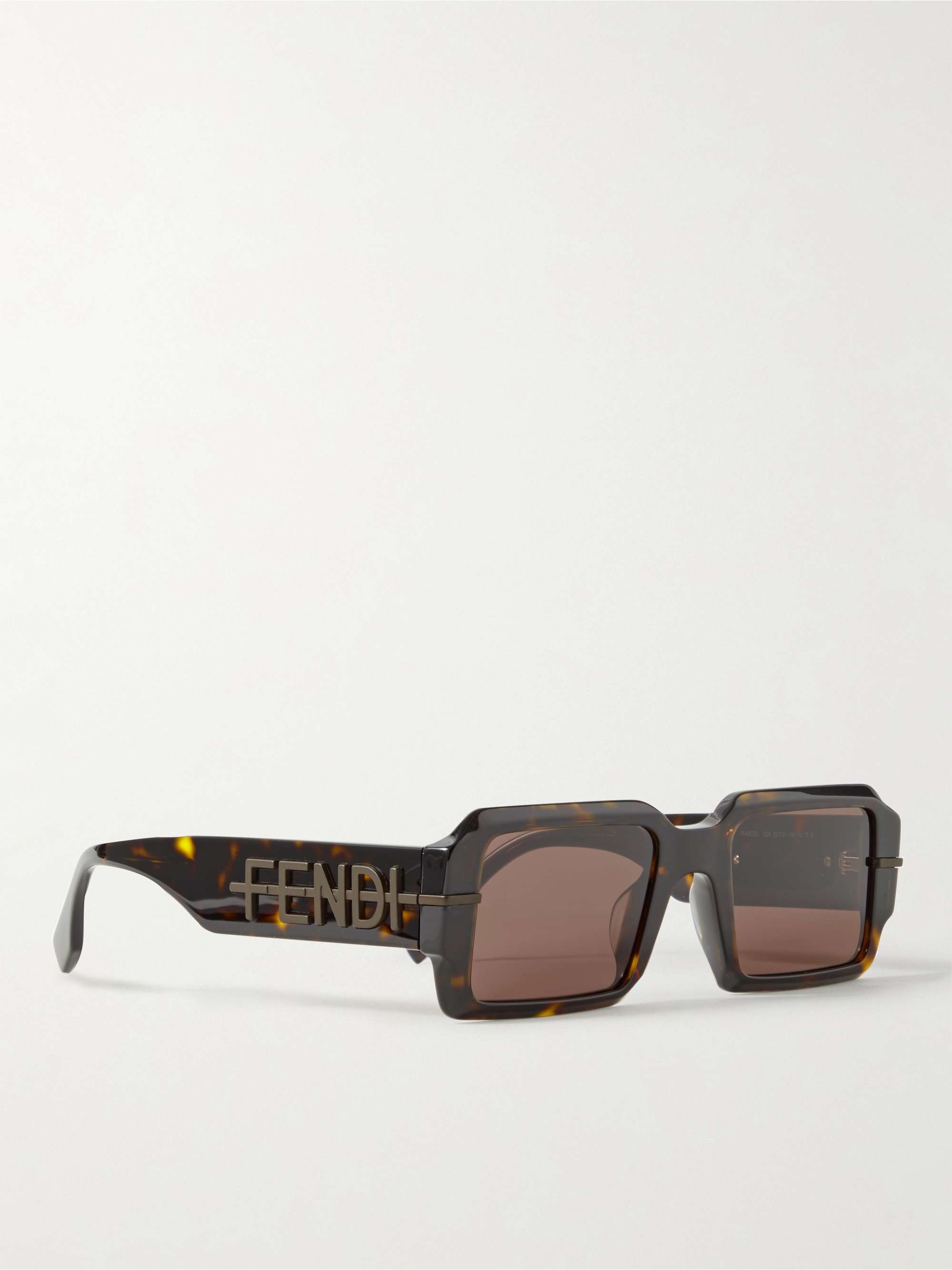 Fendi Oversized Square-frame Acetate And Gold-tone Sunglasses -  Tortoiseshell - ShopStyle