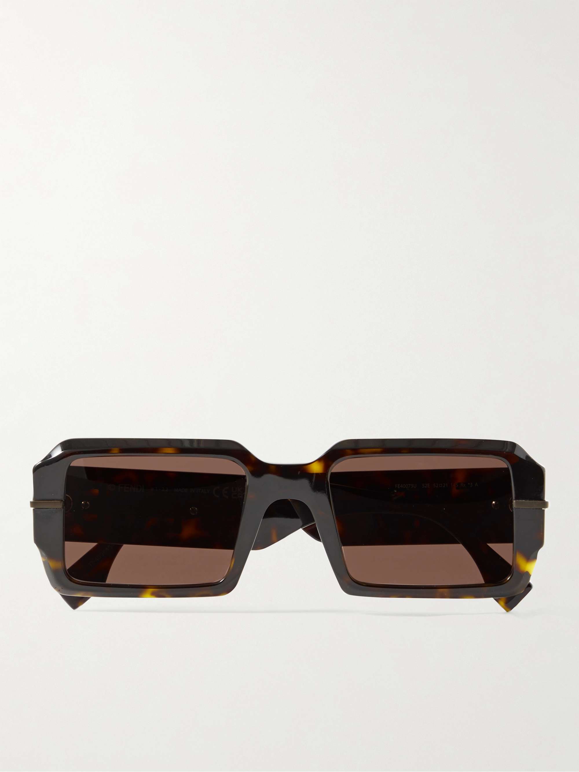 Square-Frame Tortoiseshell Acetate Sunglasses