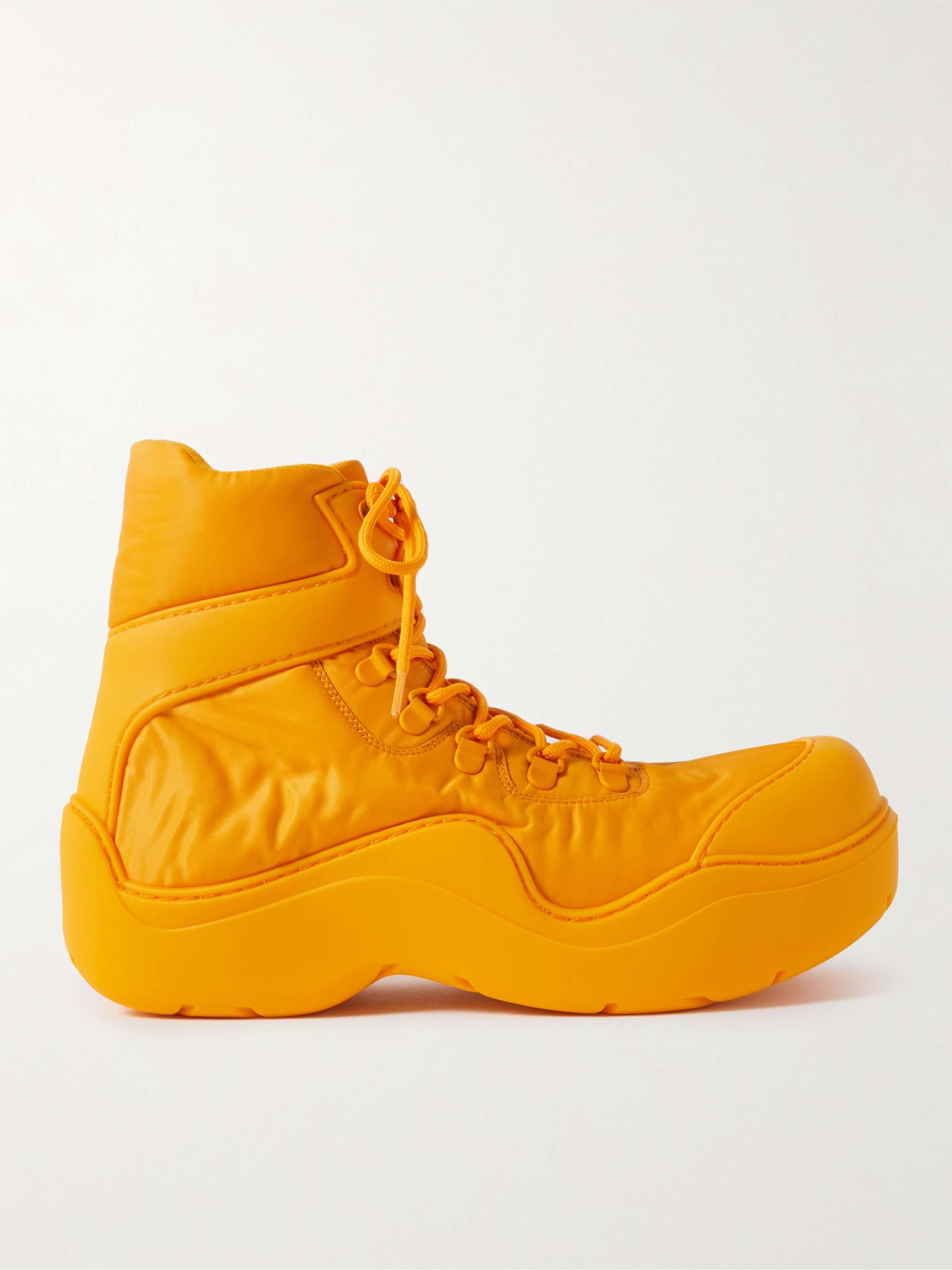 Orange Puddle Bomber Rubber-Trimmed Nylon Boots | BOTTEGA VENETA | MR PORTER