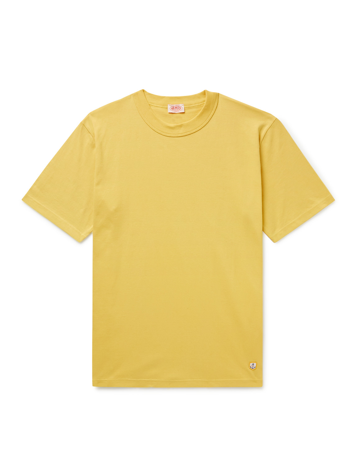 Armor-lux Callac Logo-appliquéd Cotton-jersey T-shirt In Yellow